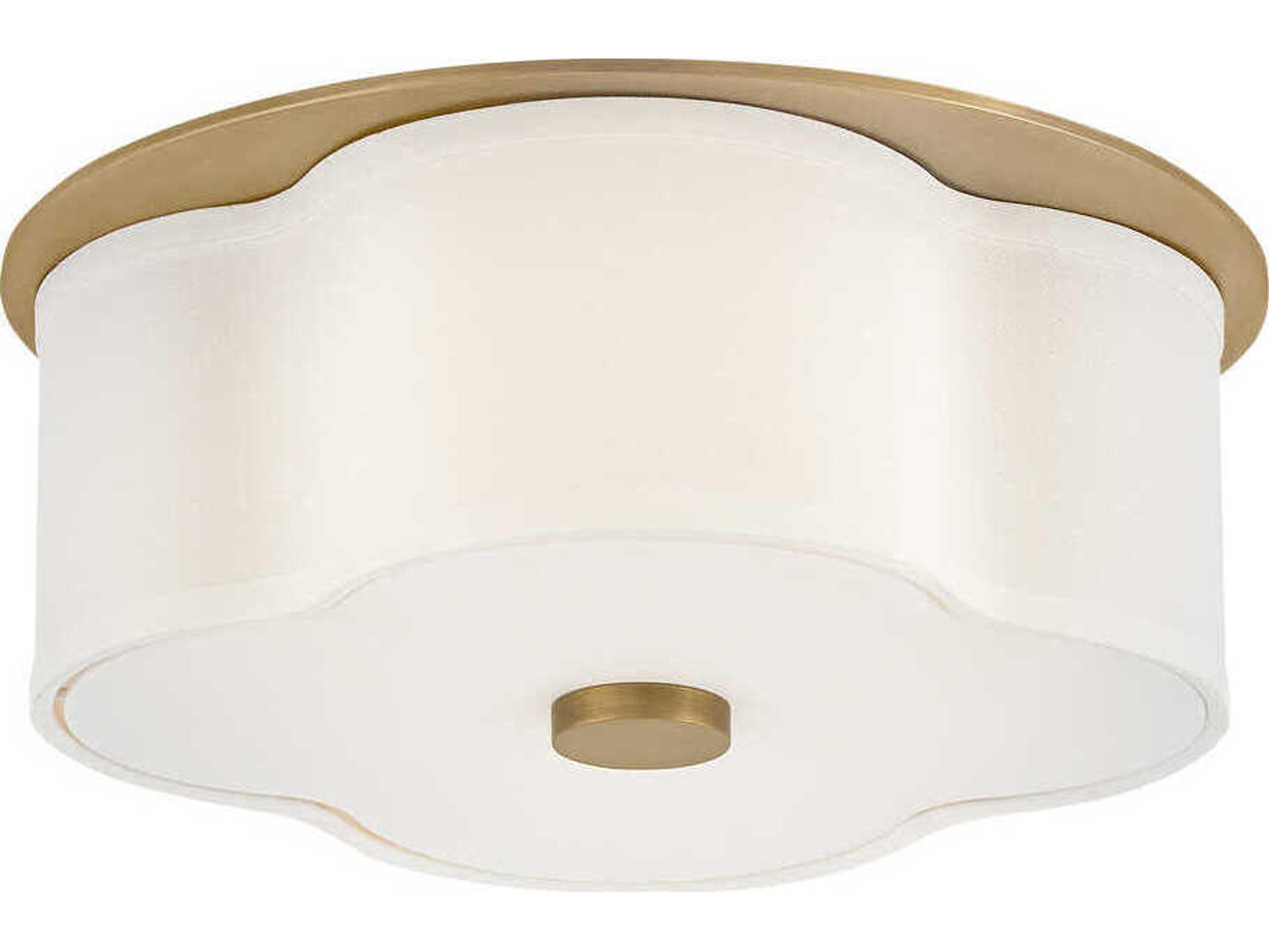 Hinkley Delaney 2-Light Heritage Brass Geometric Flush Mount
