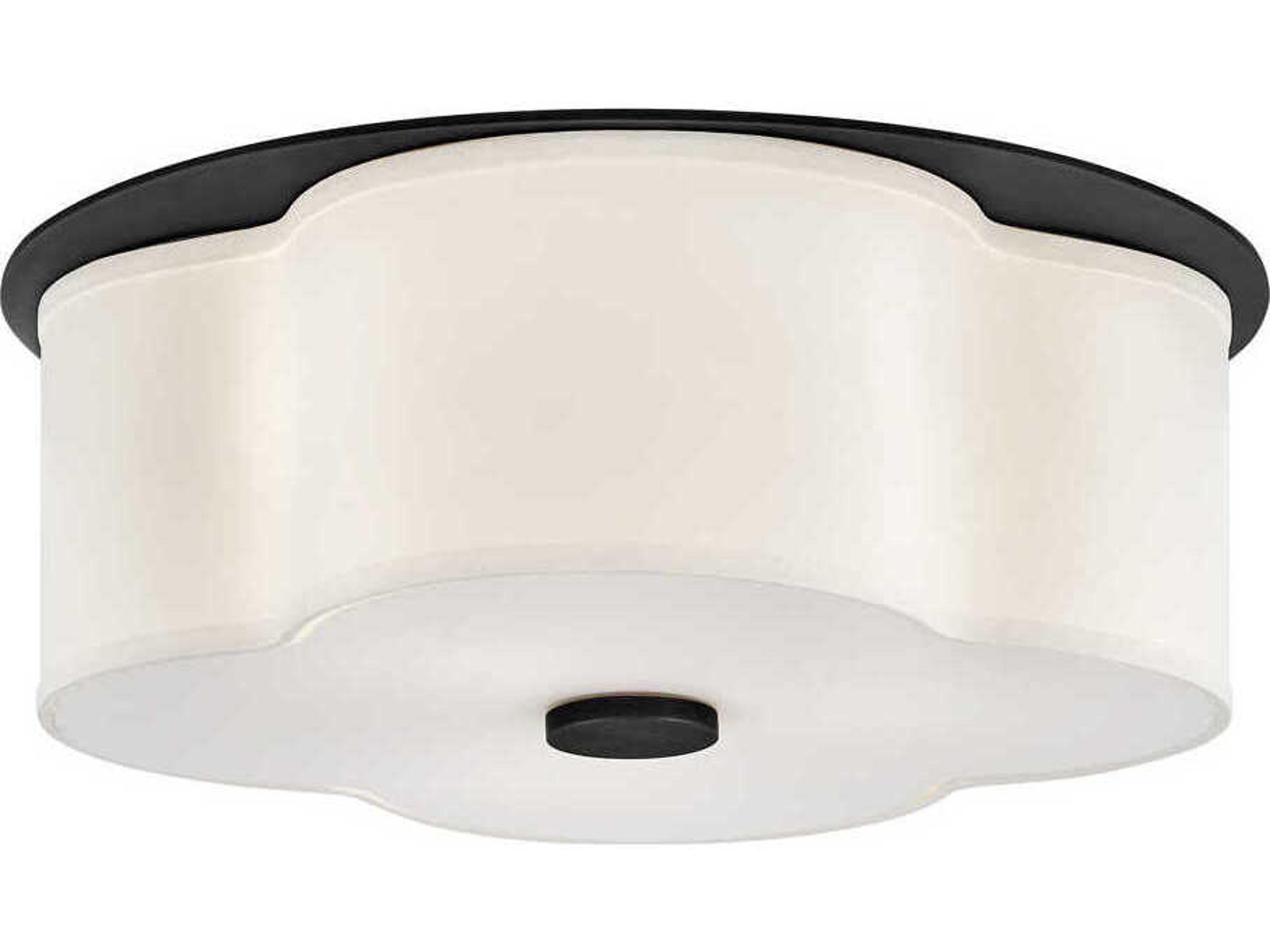 Hinkley Delaney 3-Light Black Geometric Flush Mount