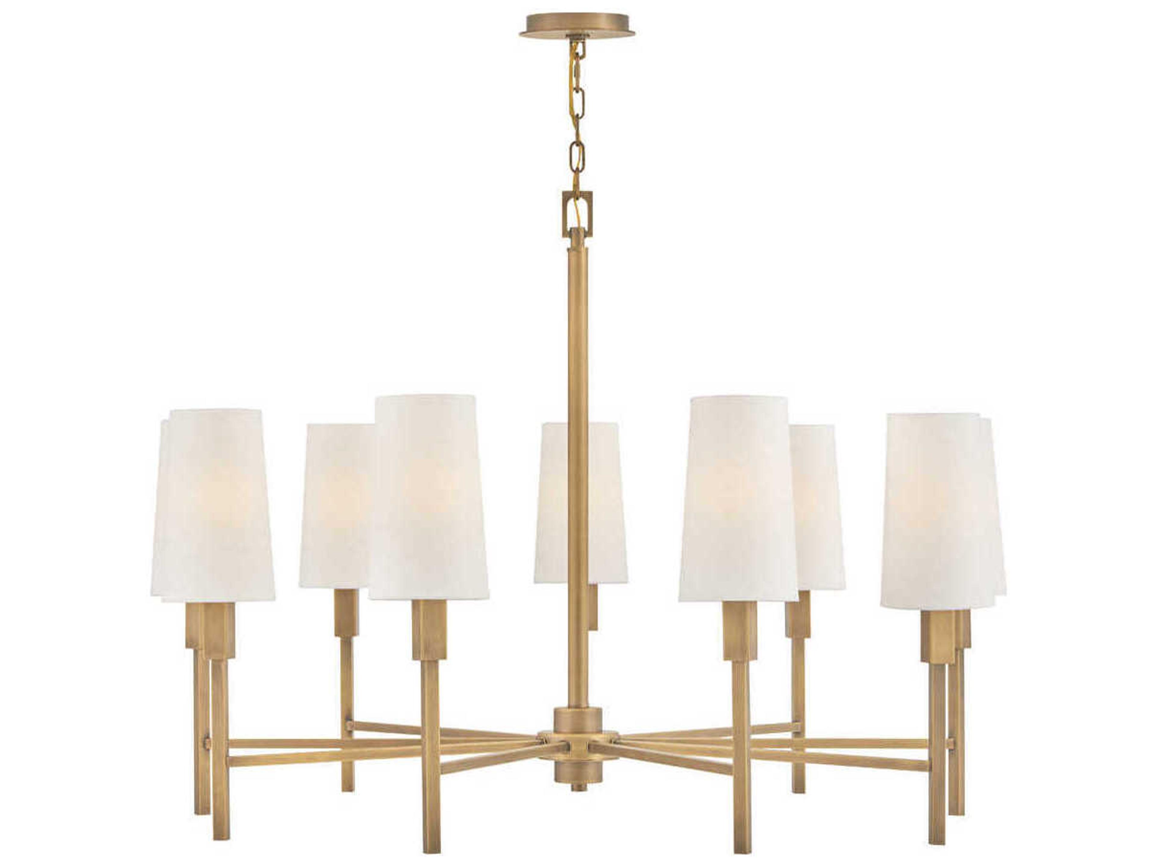 Hinkley Fenwick 9-Light Heritage Brass Chandelier