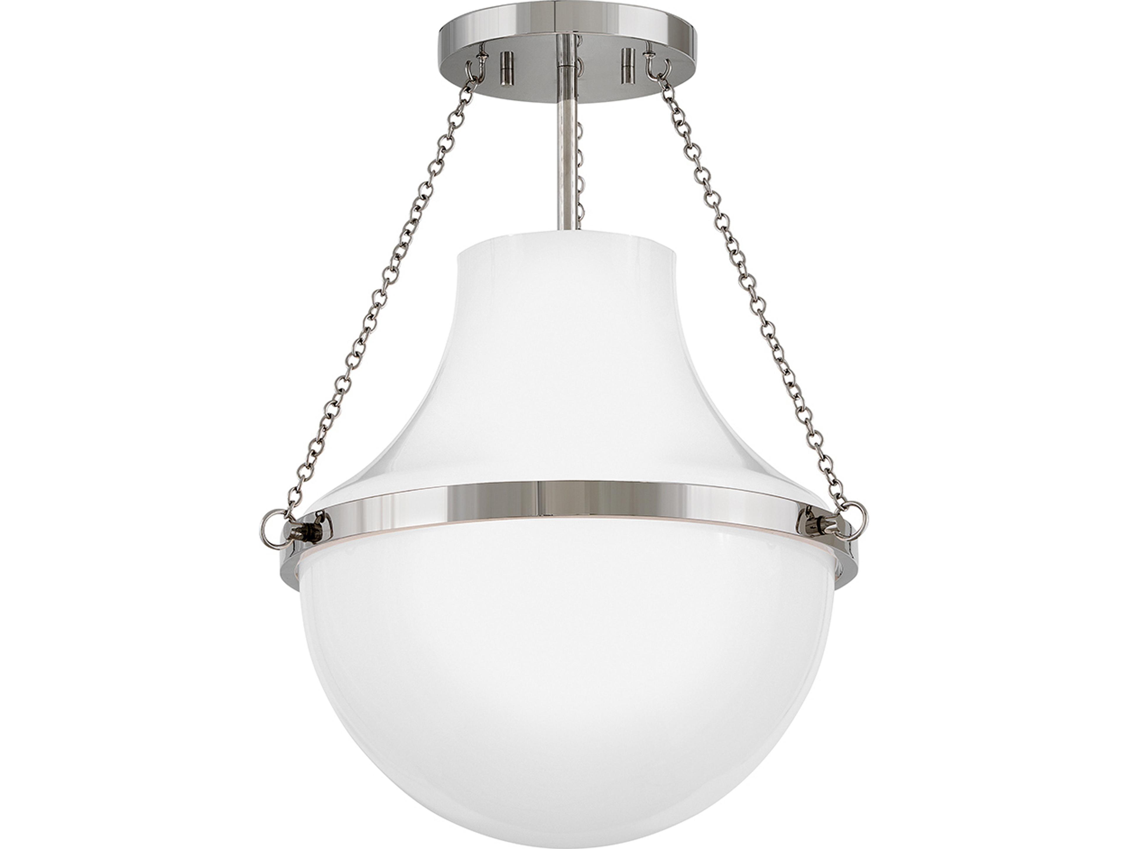 Hinkley Collins 1-Light Polished Nickel Semi Flush Mount