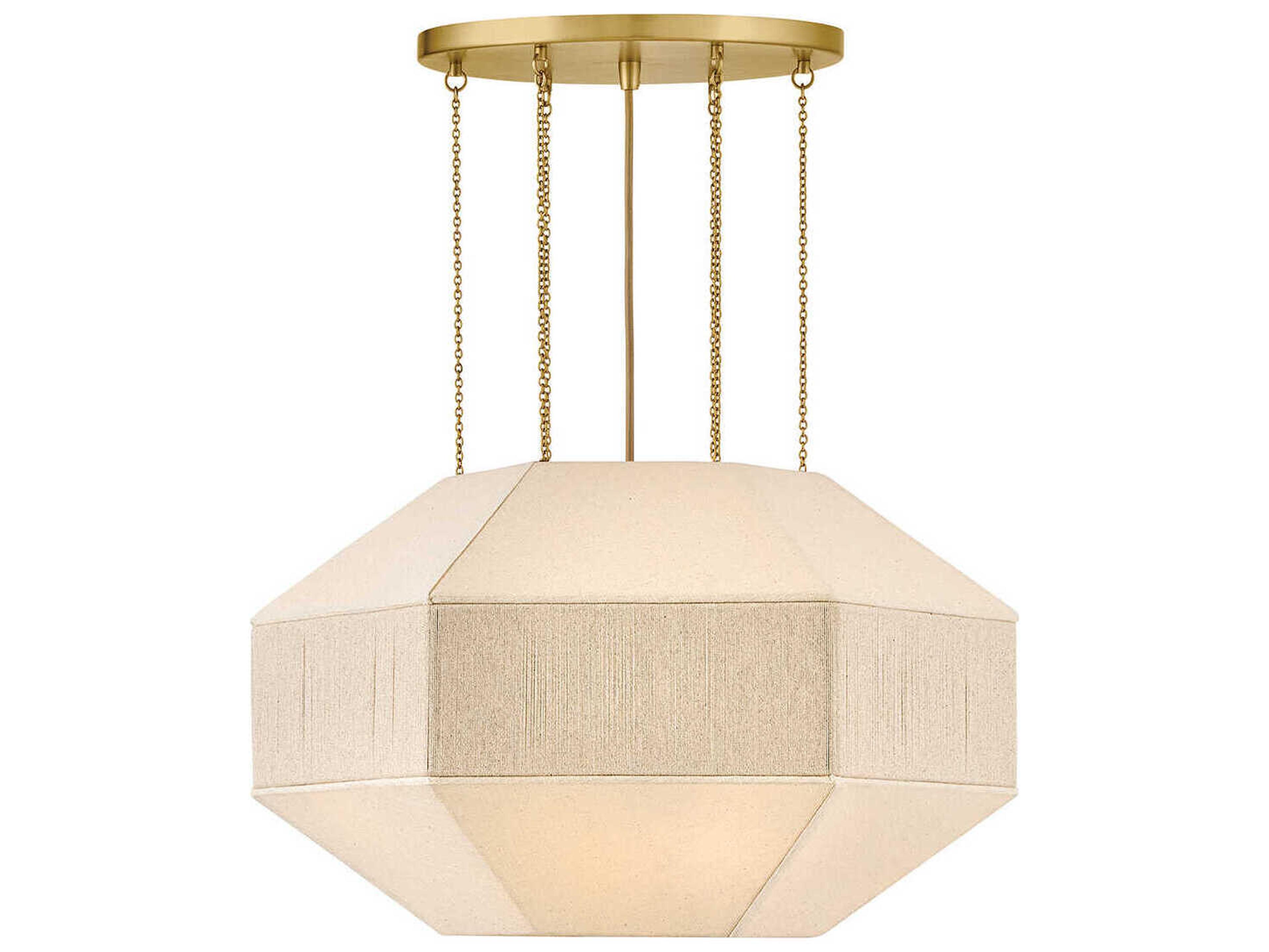 Hinkley Lyla 4-Light Lacquered Brass Geometric Chandelier