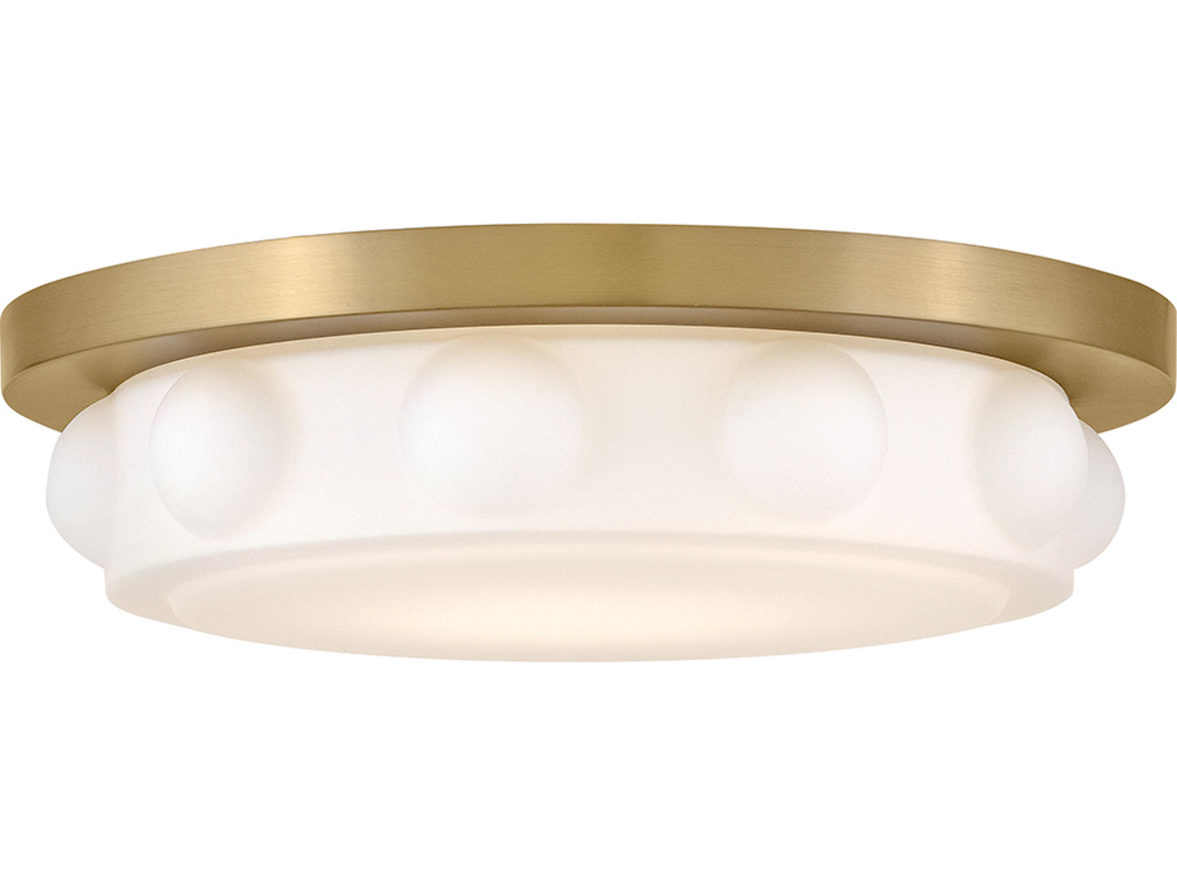 Hinkley Zoey Lacquered Brass Round Flush Mount