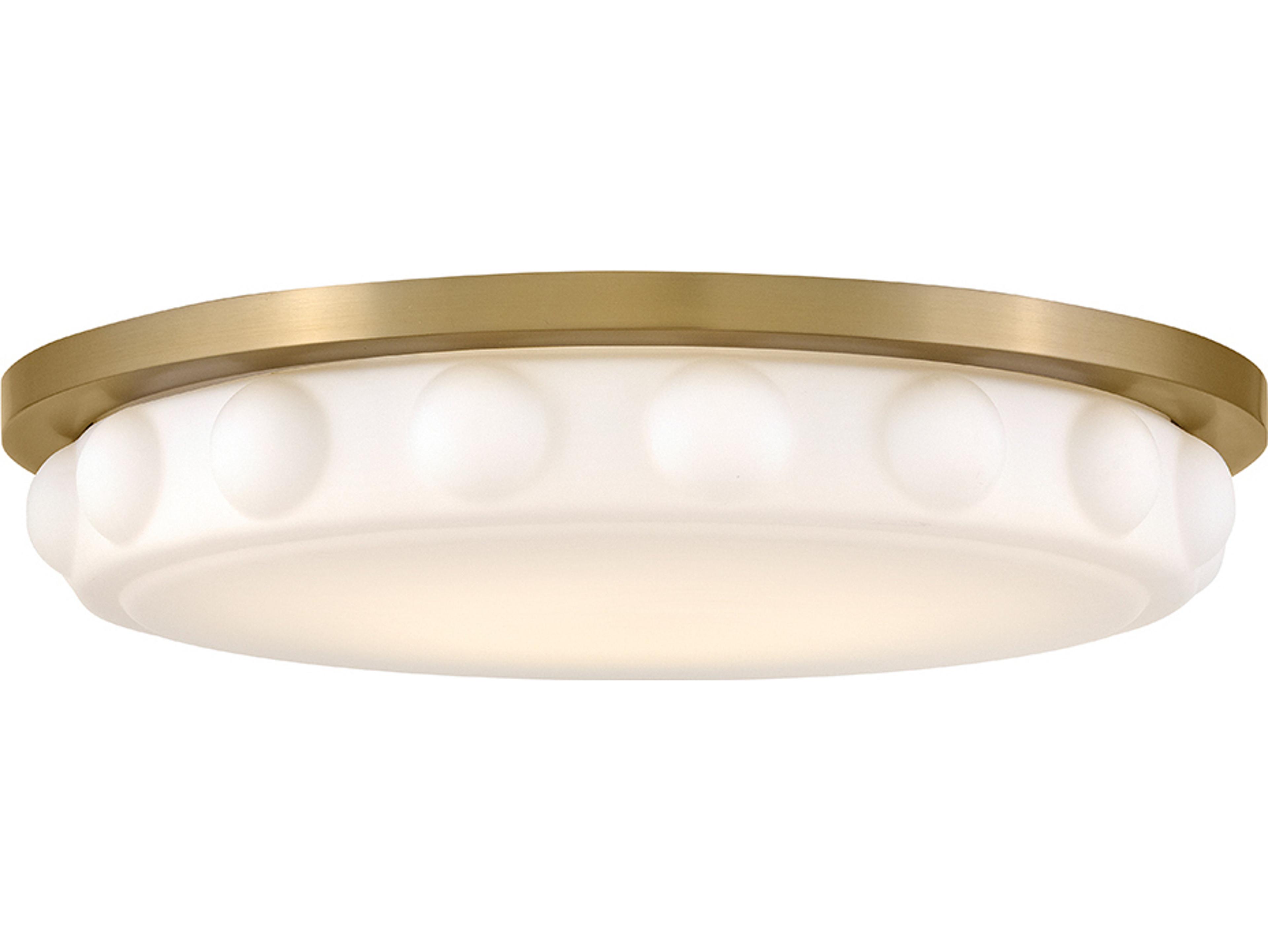 Hinkley Zoey Lacquered Brass Round Flush Mount