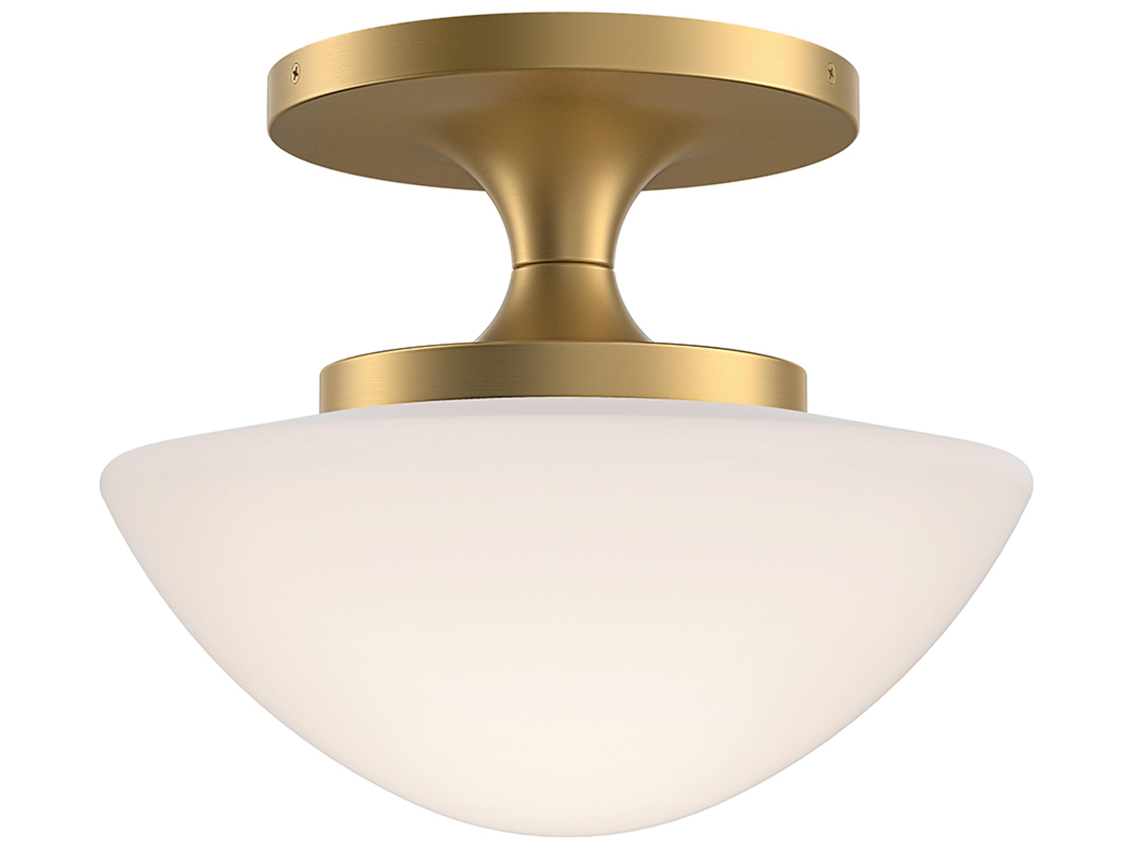 Hinkley Knox 1-Light Lacquered Brass Semi Flush Mount