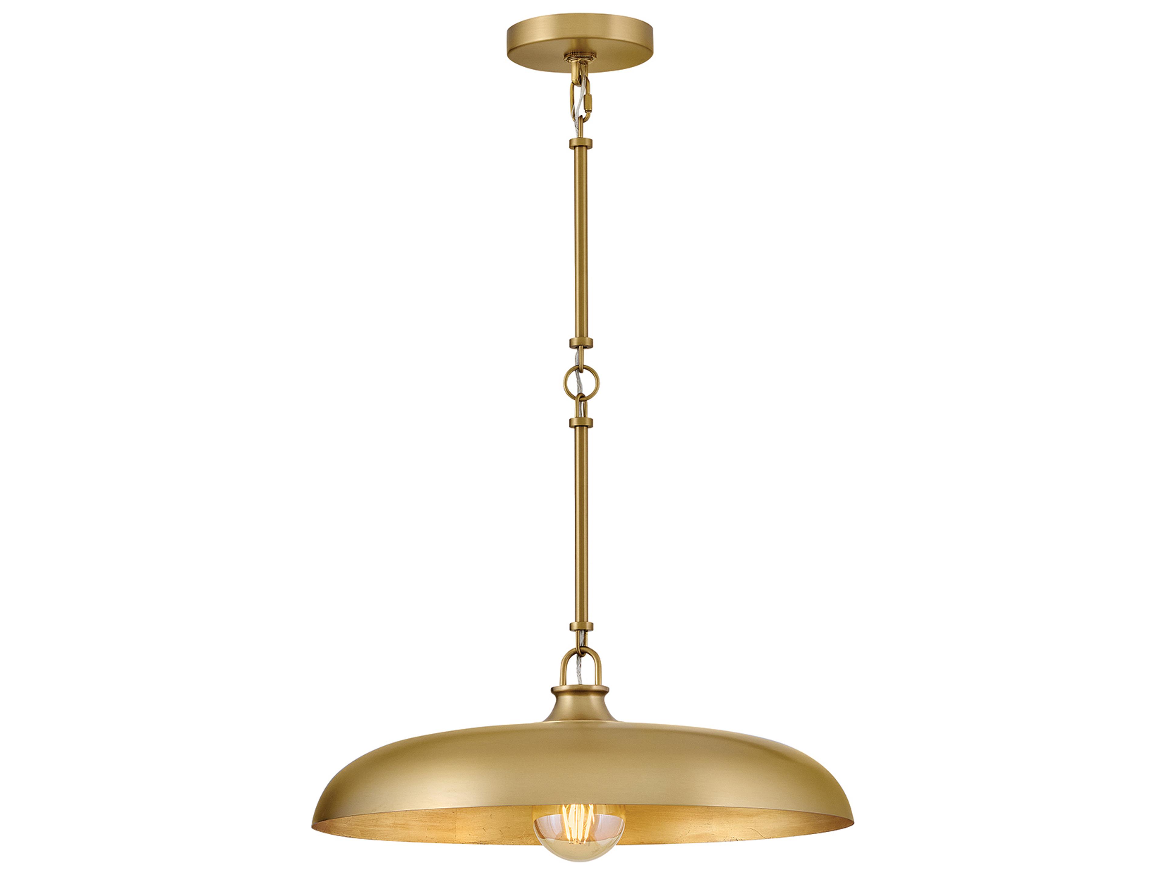 Hinkley Sadie 1-Light Lacquered Brass Dome Pendant