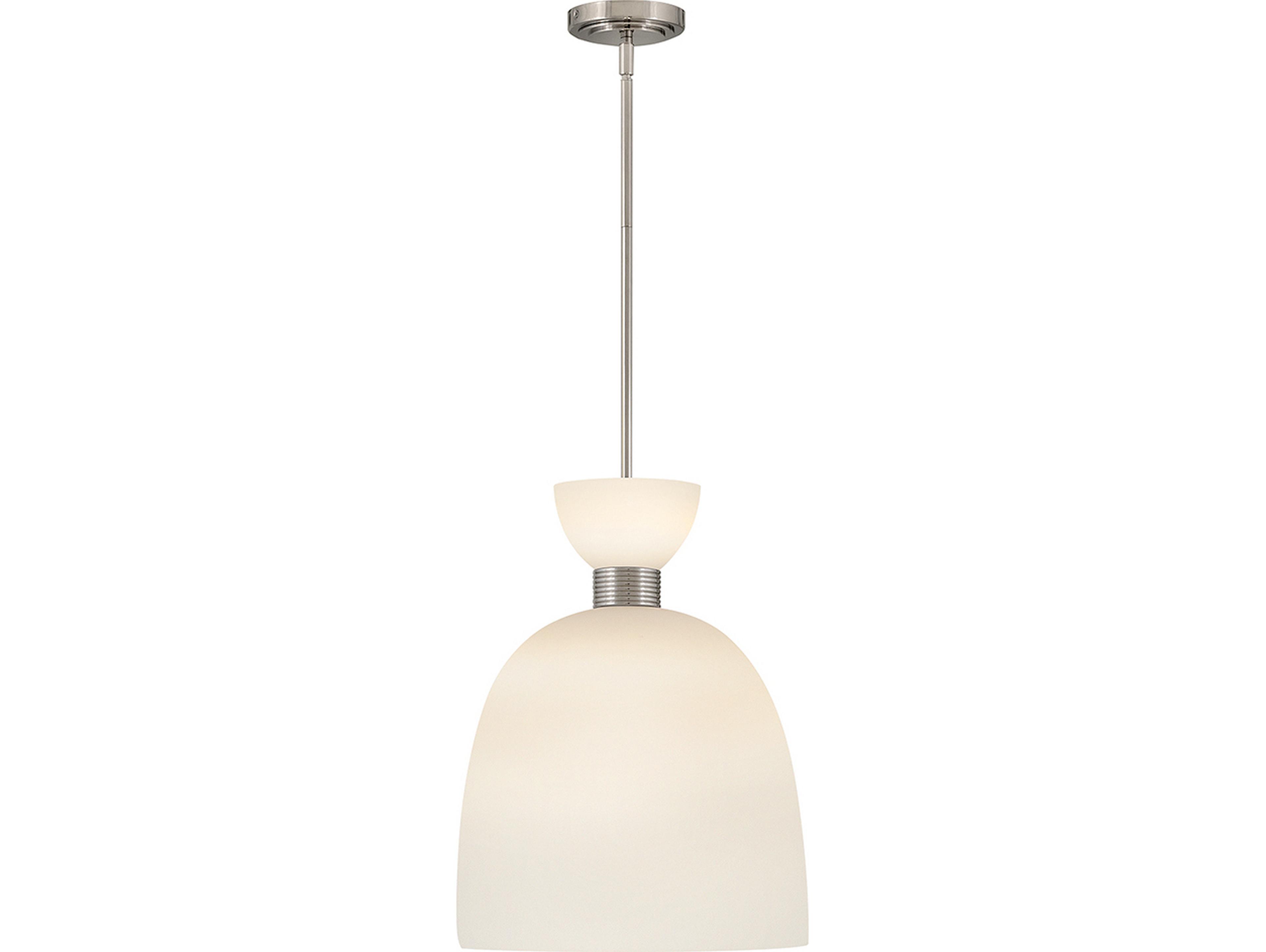Lisa McDennon 2-Light Polished Nickel Bell Pendant