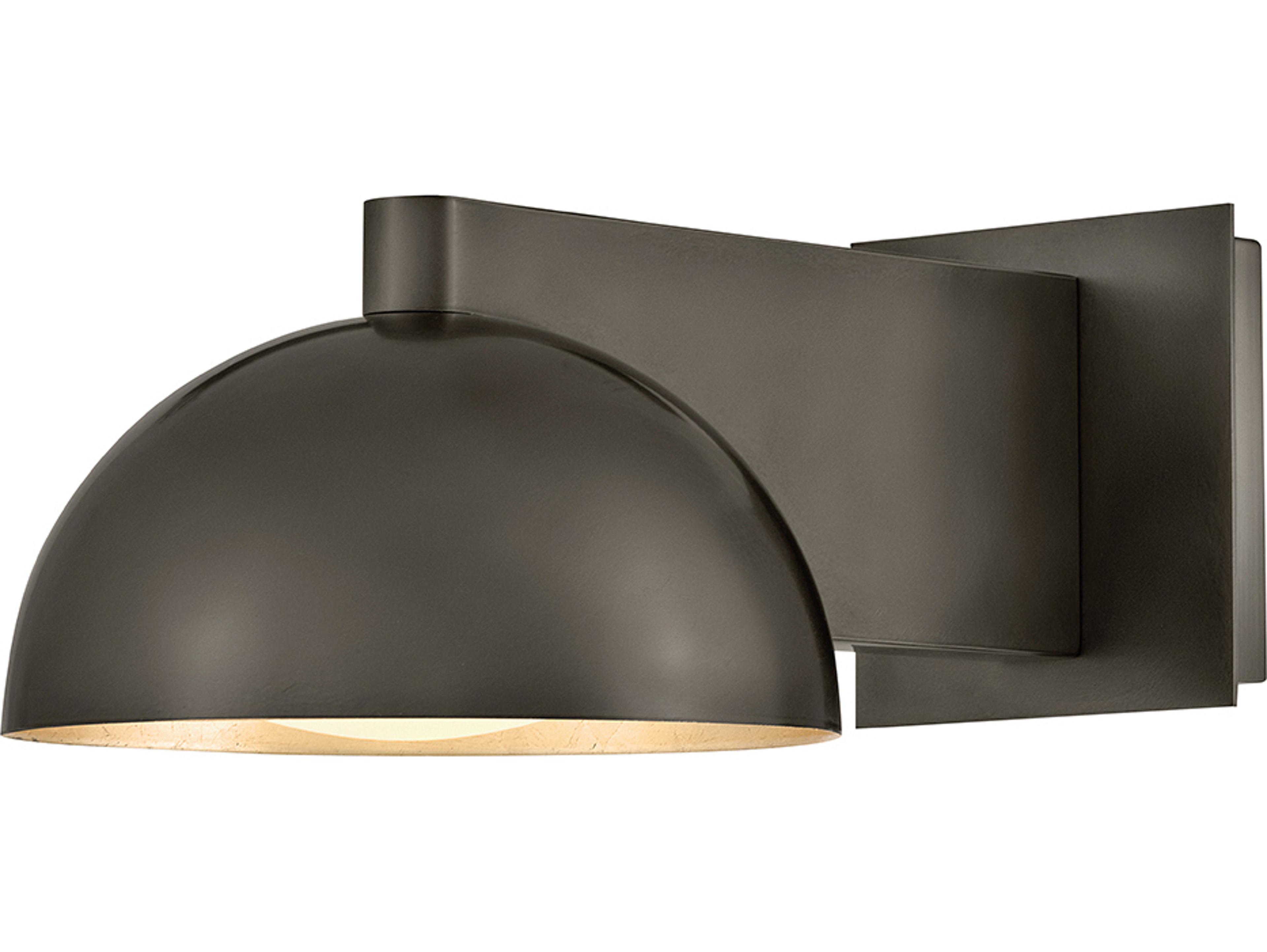 Hinkley Vargas 1-Light Black Oxide Gold Leaf Wall Sconce