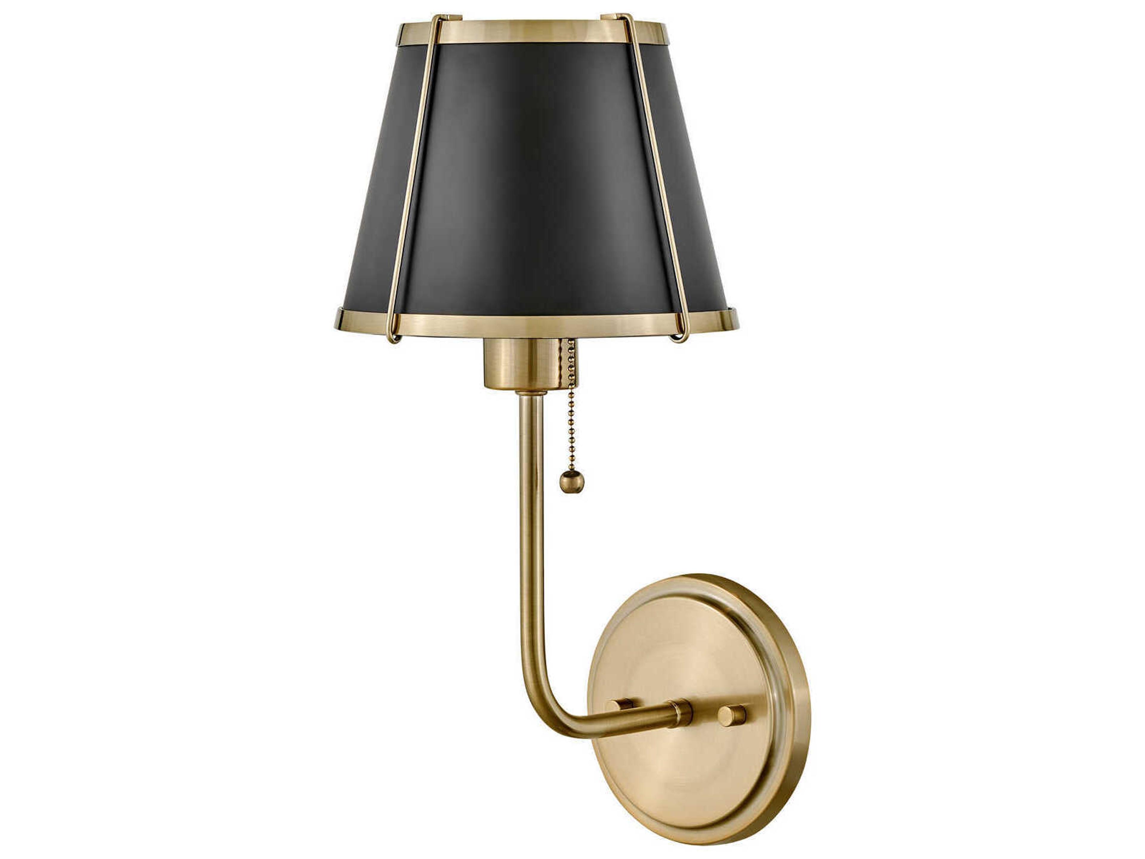 Hinkley Clarke 1-Light Warm Brass Black Wall Sconce