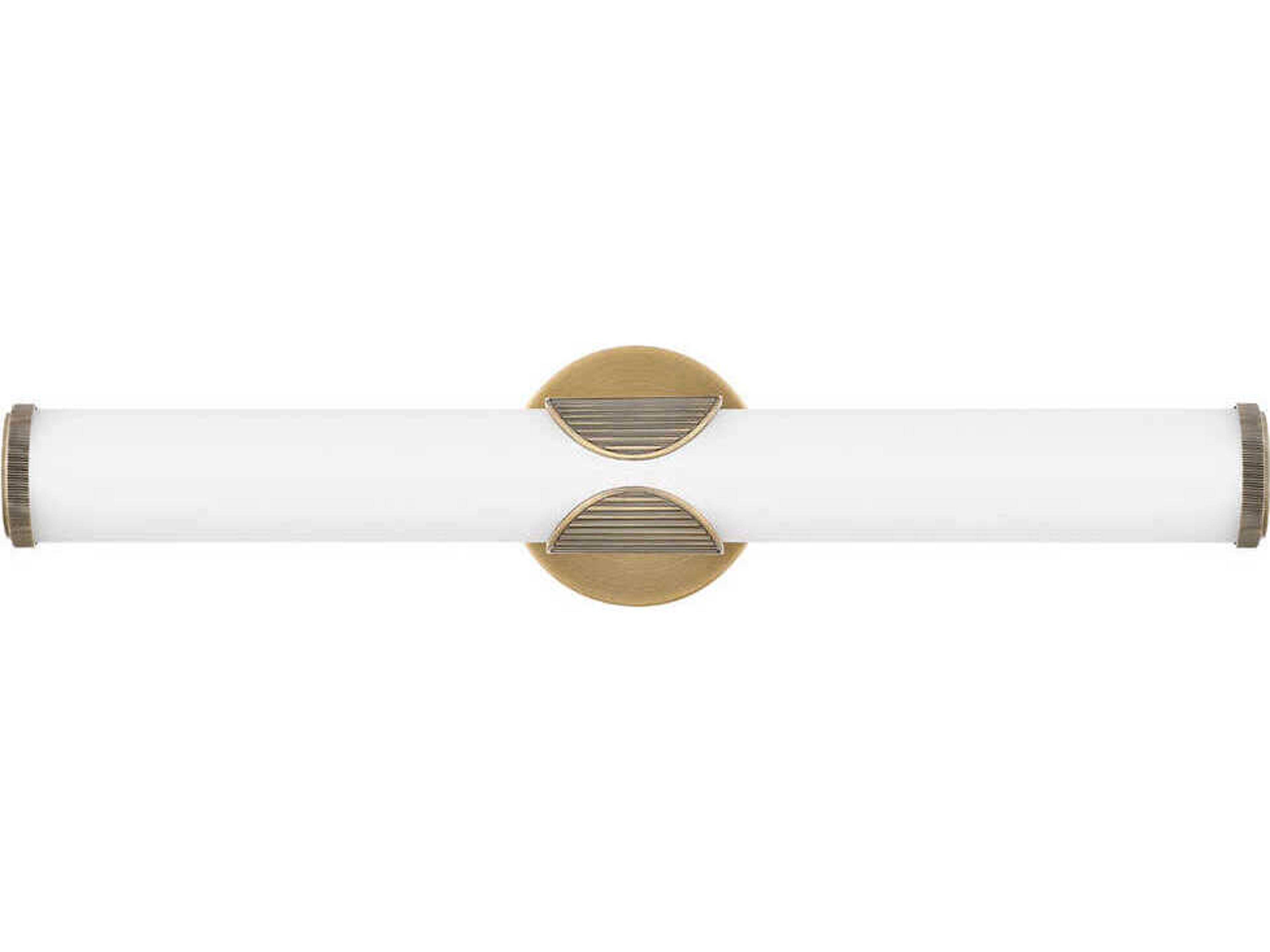 Hinkley Femi Lacquered Brass Glass LED Vanity Light