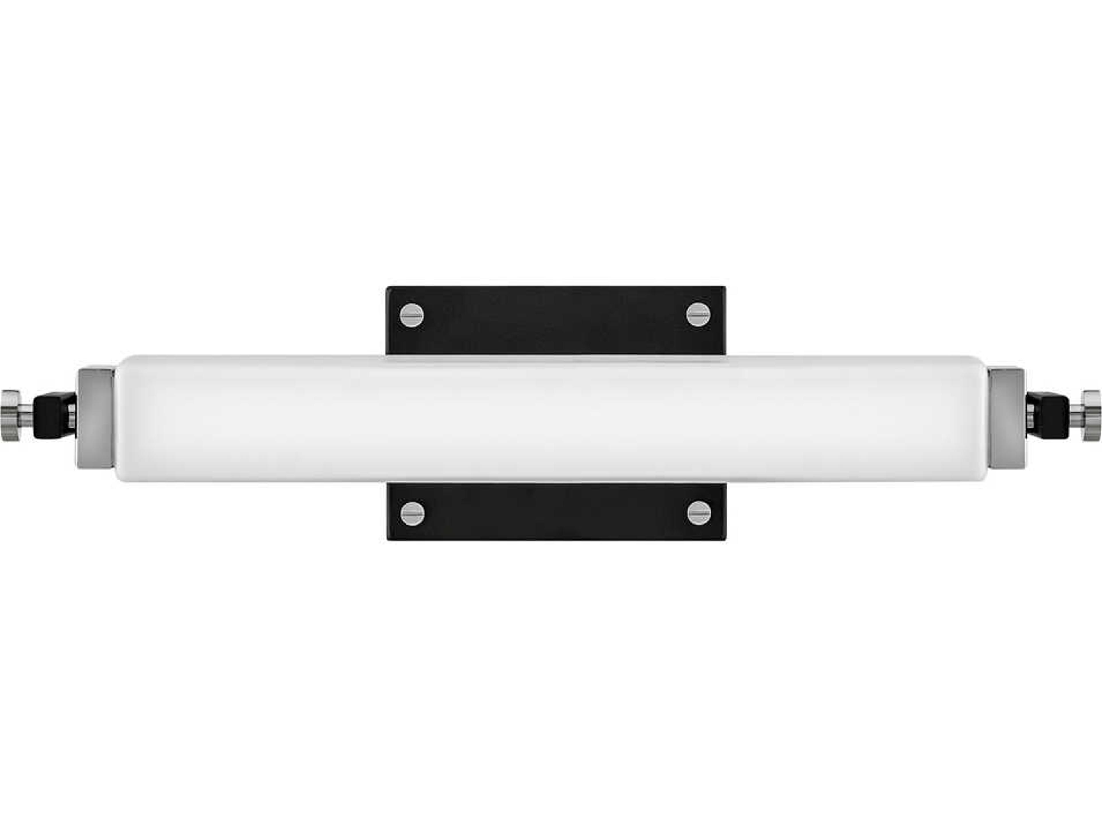 Hinkley Rollins Black Chrome Glass LED Vanity Light