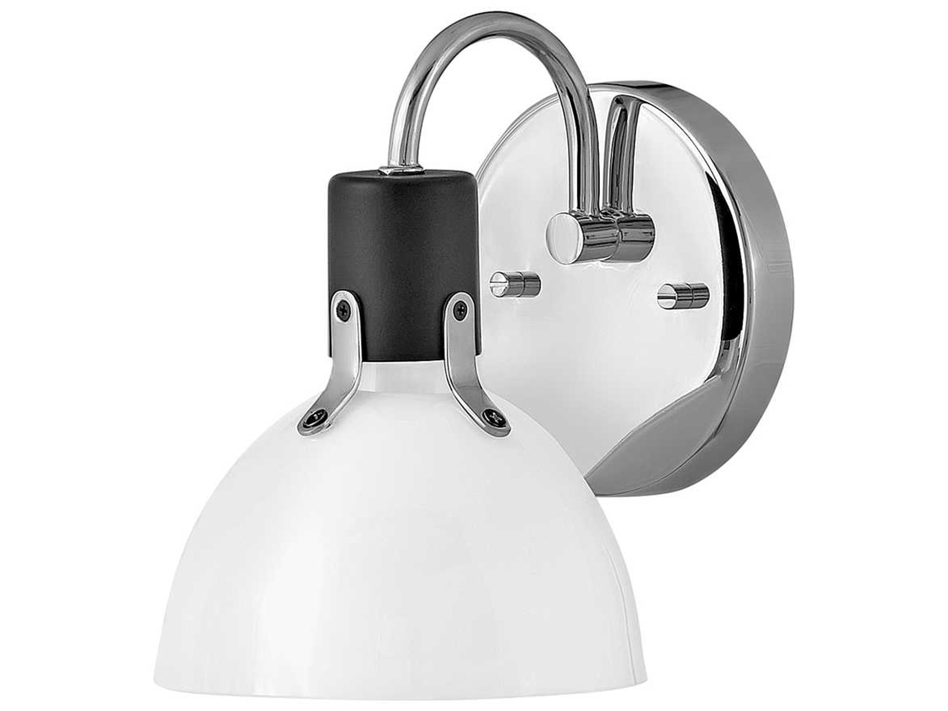 Hinkley Argo 1-Light Chrome Black Glass Wall Sconce