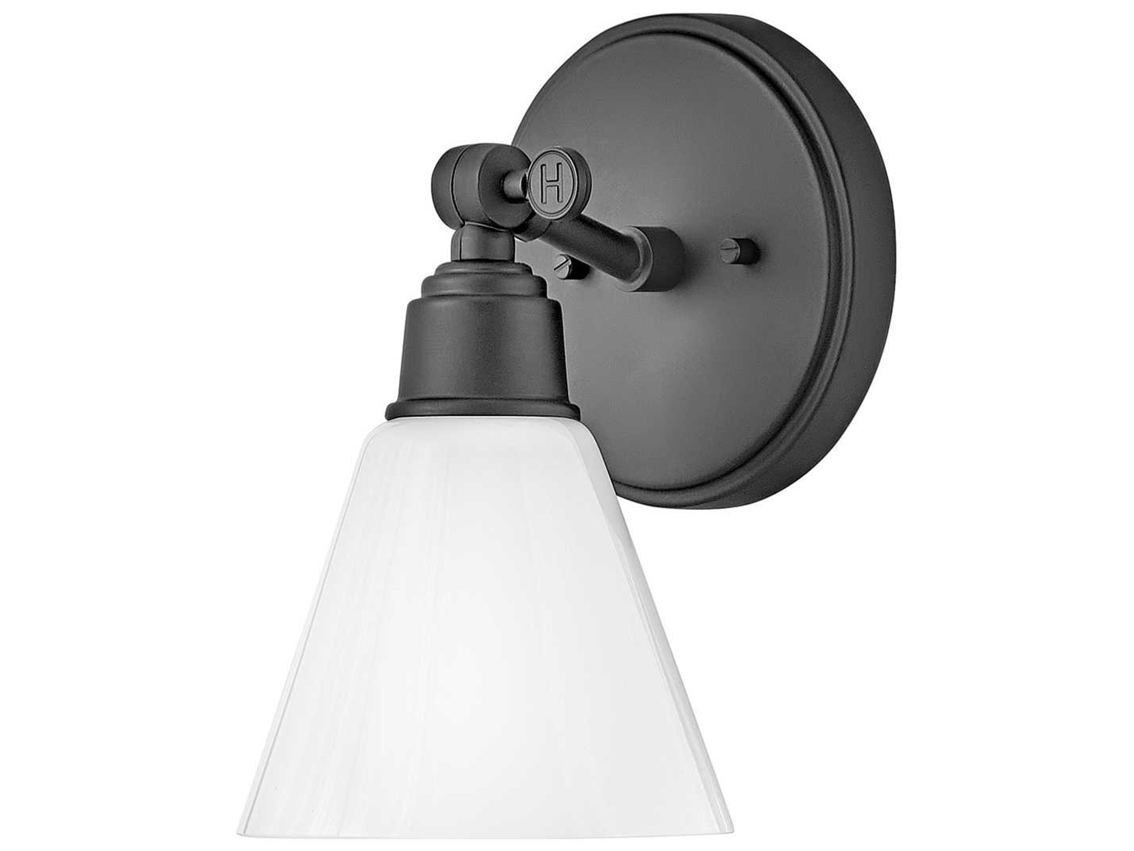 Hinkley Arti 1-Light Black Glass Wall Sconce