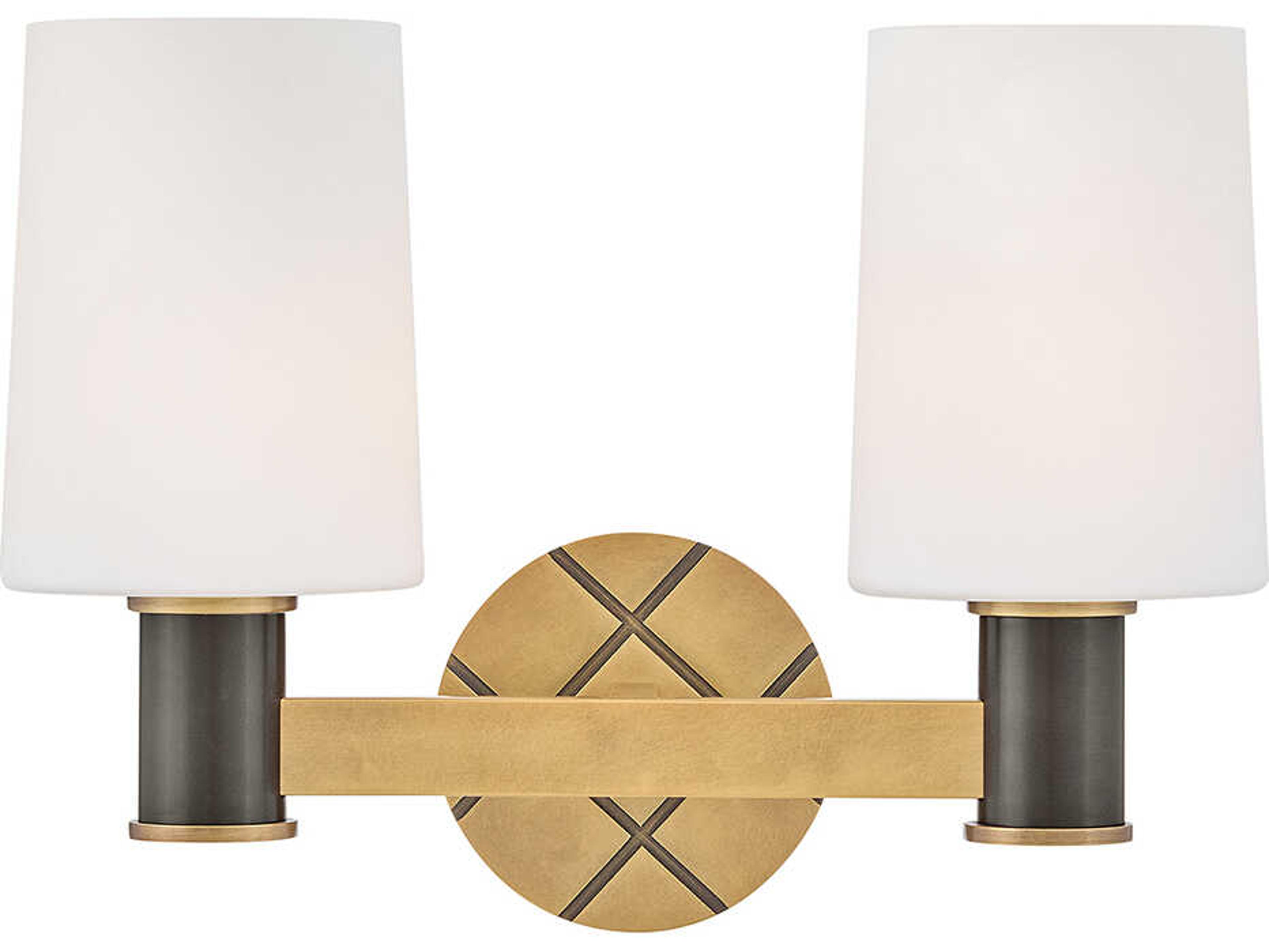 Hinkley Declan 2-Light Heritage Brass Black Oxide Vanity Light