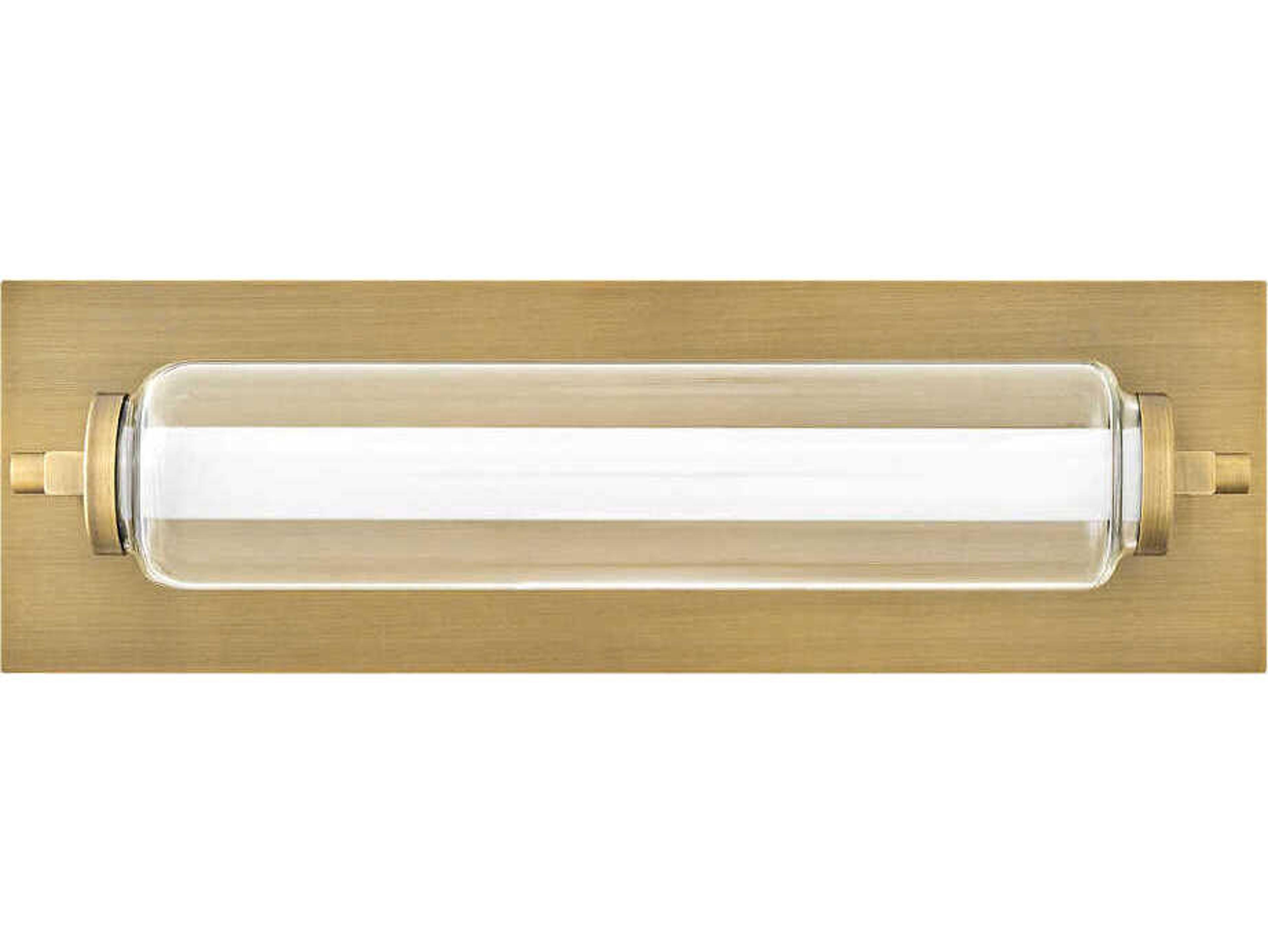 Hinkley Lucien Lacquered Brass Glass LED Vanity Light