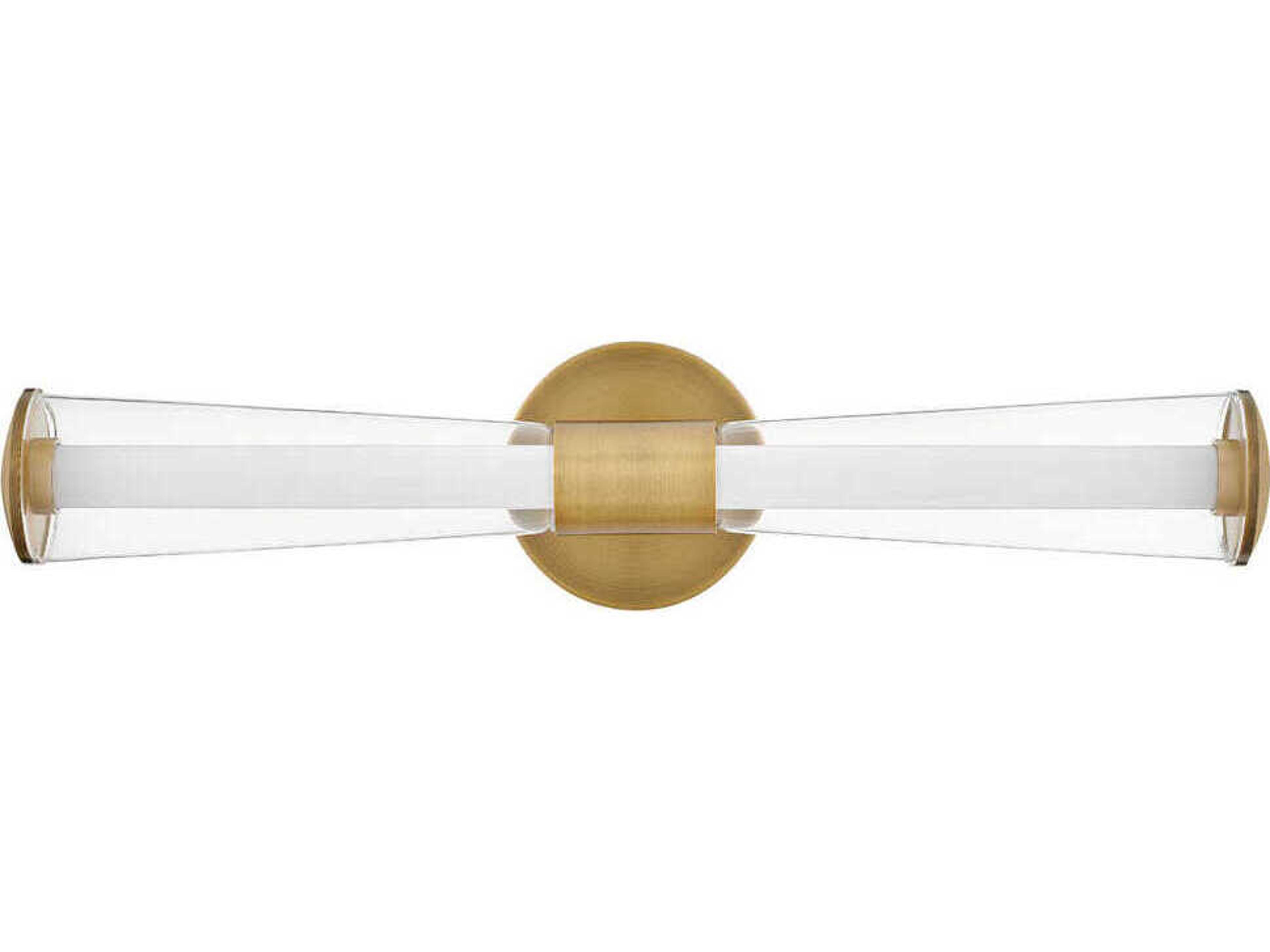 Elin Lacquered Brass Glass LED Vanity Light