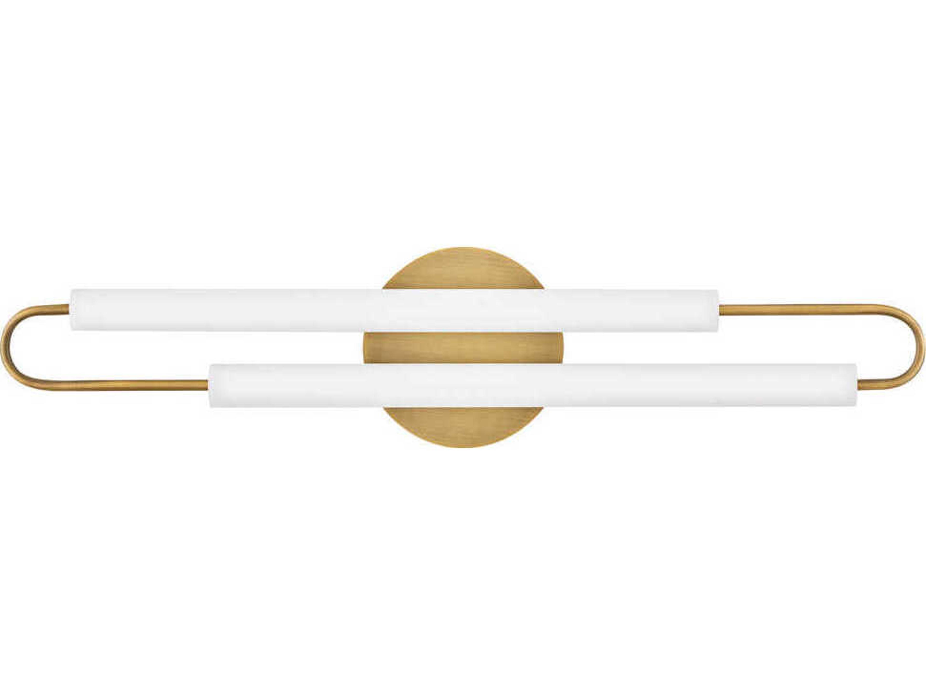 Hinkley Eos Lacquered Brass Glass LED Vanity Light