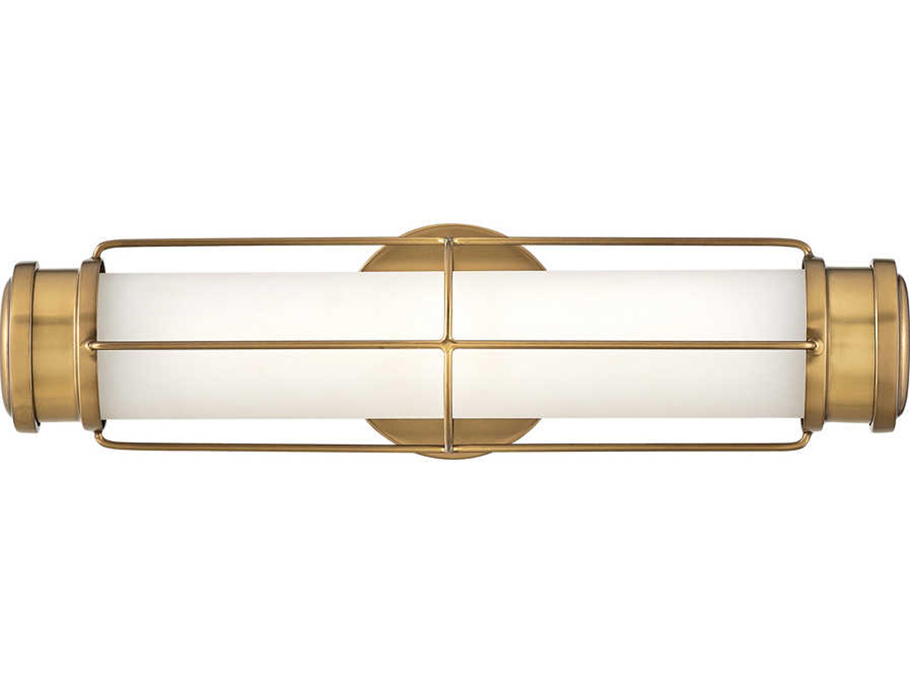 Hinkley Saylor Heritage Brass Glass LED Wall Sconce