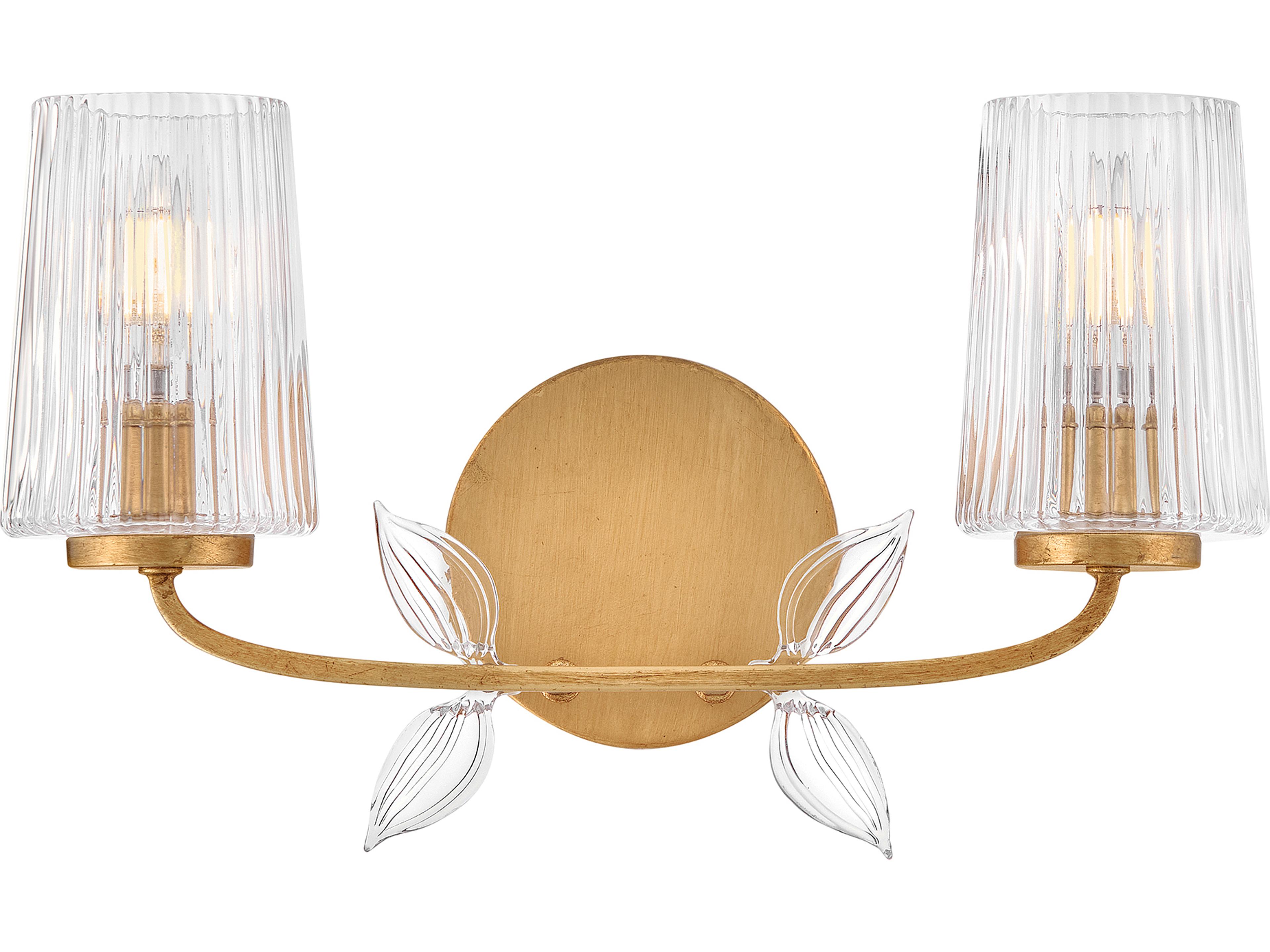 Hinkley Aliso 2-Light Distressed Brass Vanity Light