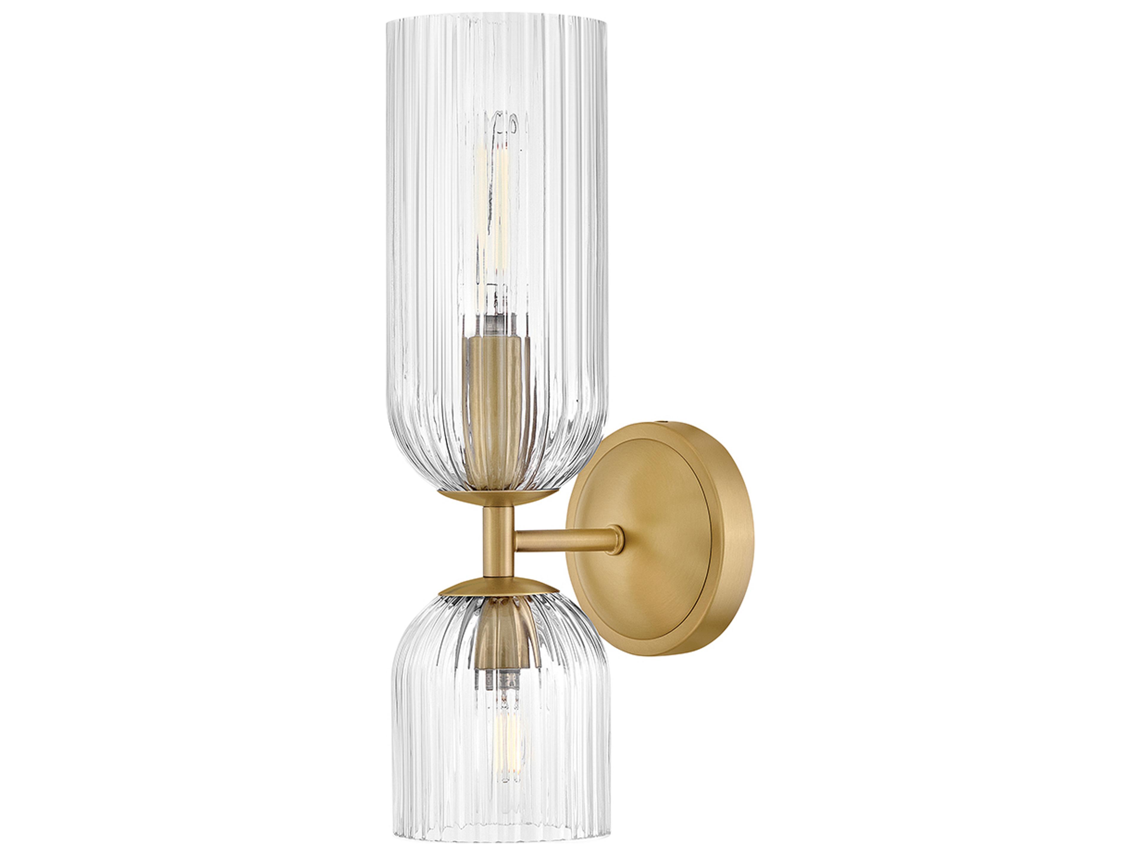 Hinkley Ava 2-Light Lacquered Brass Wall Sconce