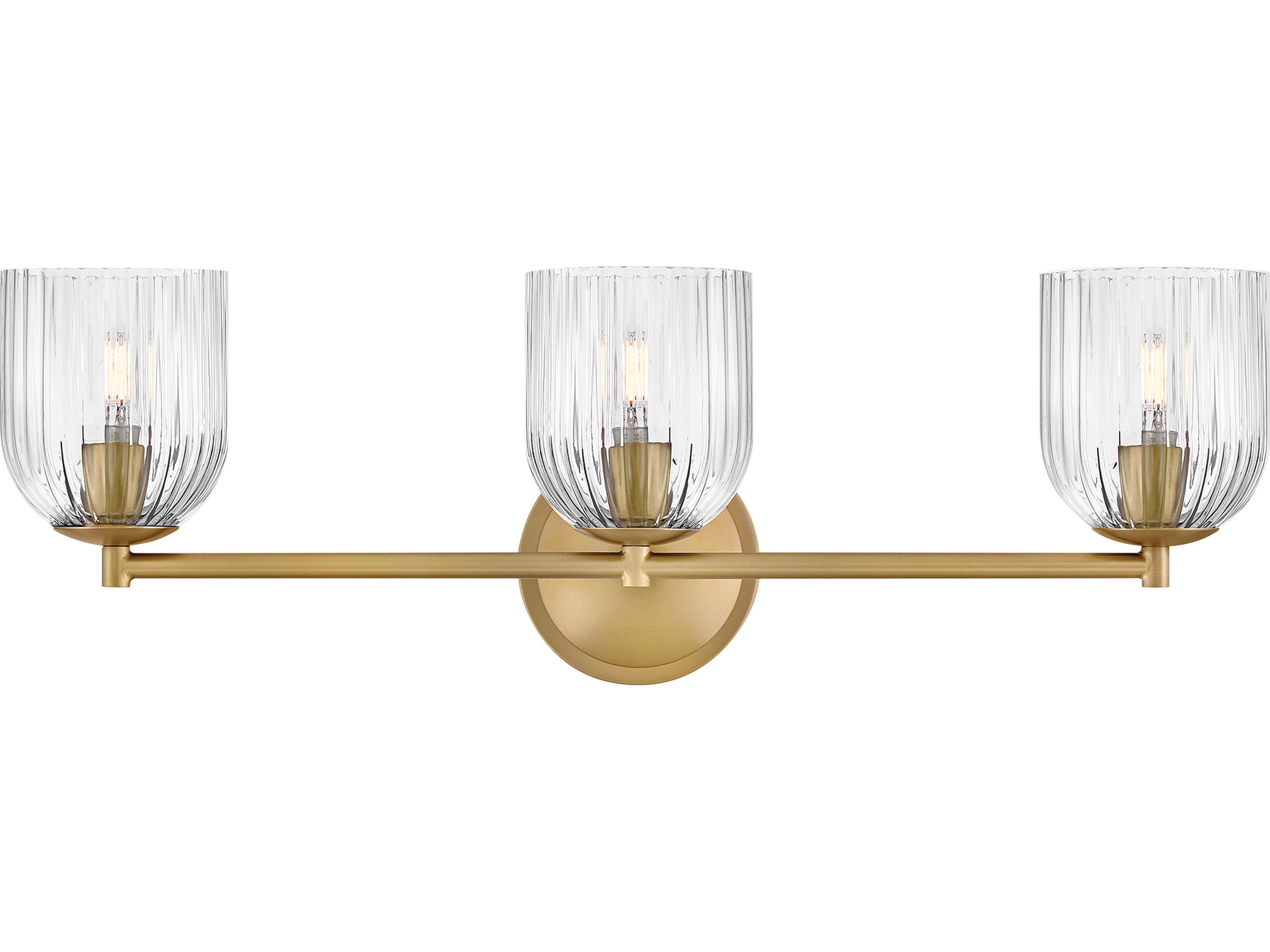 Hinkley Ava 3-Light Lacquered Brass Vanity Light