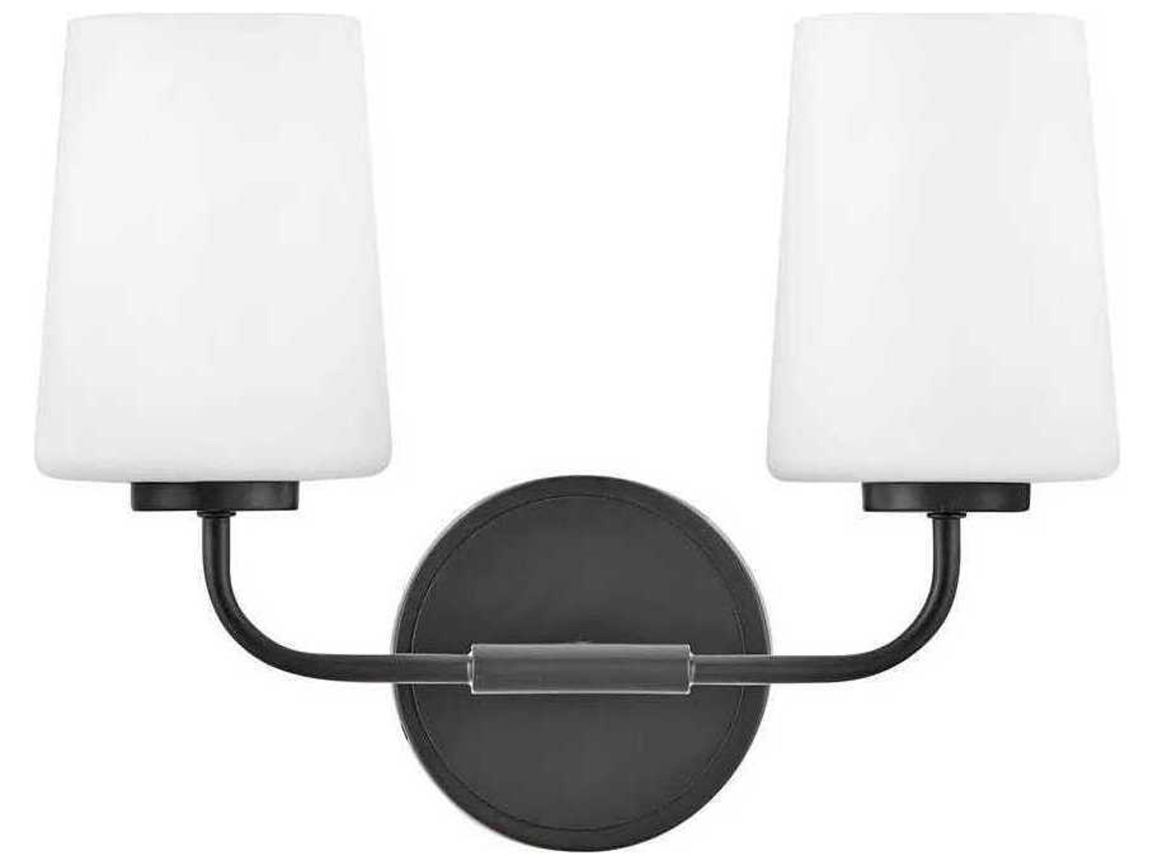 Hinkley Kline 2-Light Black Glass Vanity Light