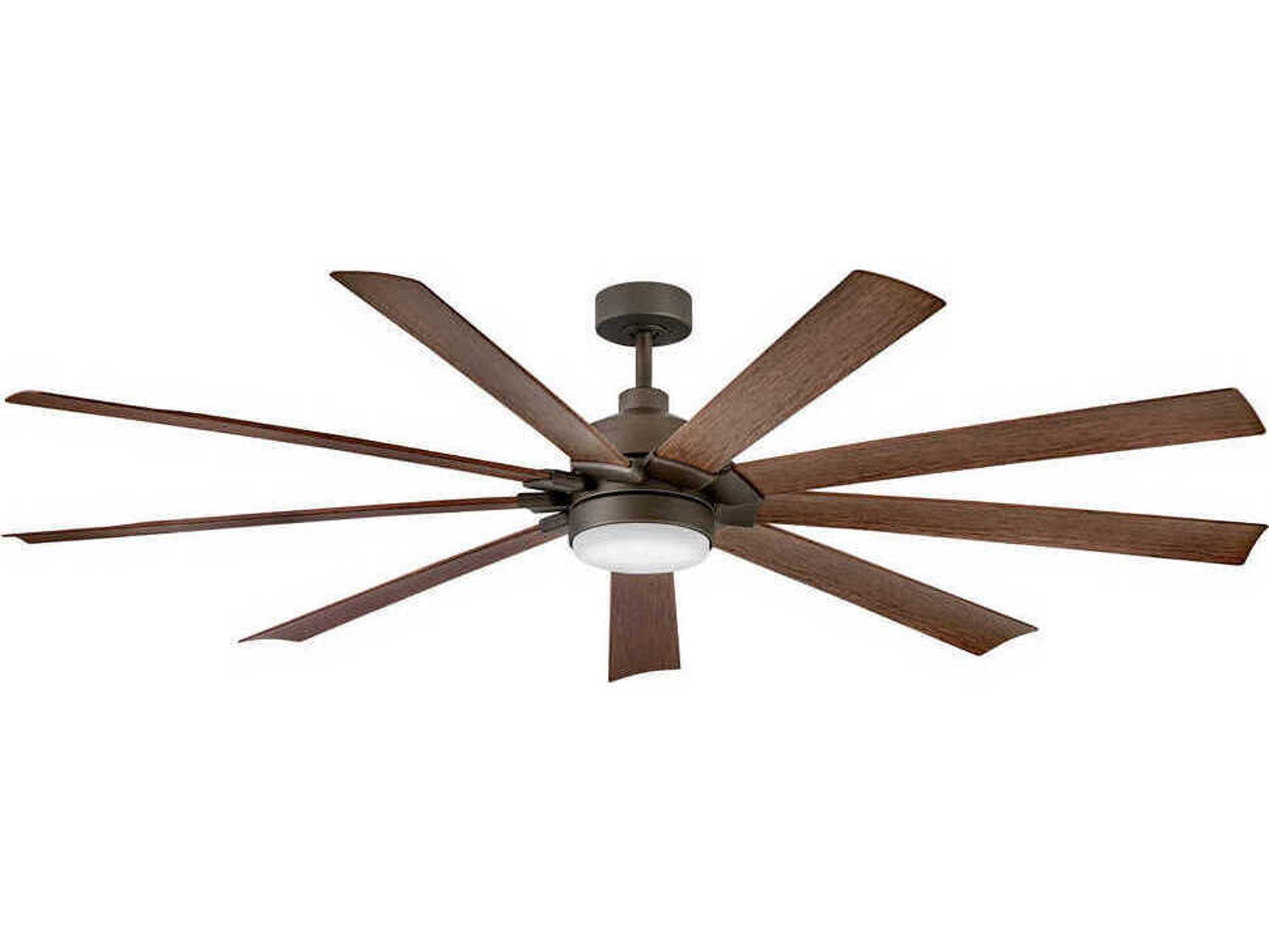 Hinkley Turbine 80" LED Ceiling Fan with Walnut Baldes