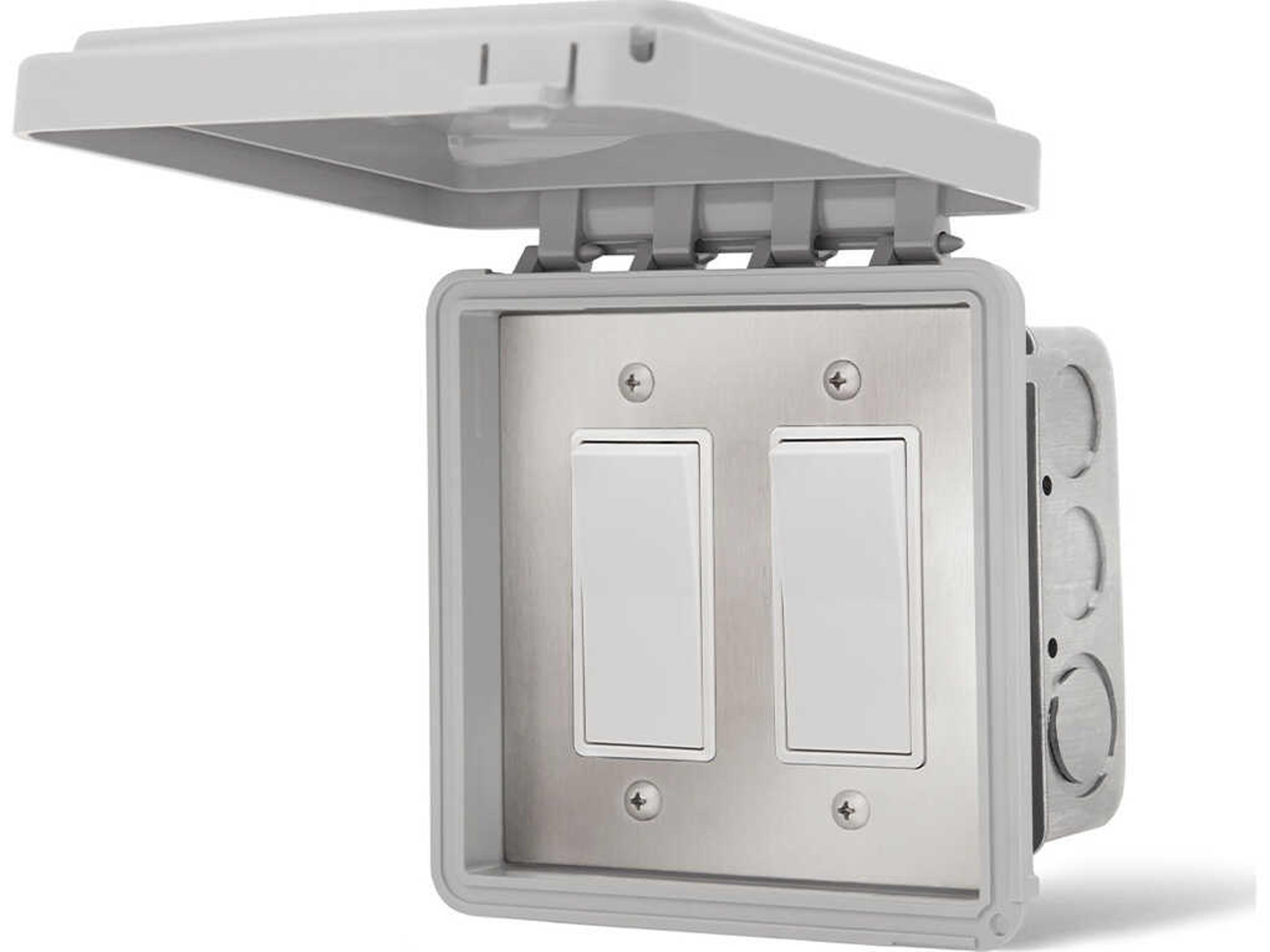 Infratech Value Controls Dual On/Off Switch Flush Mount & Gang Box 20 AMP Per Pole