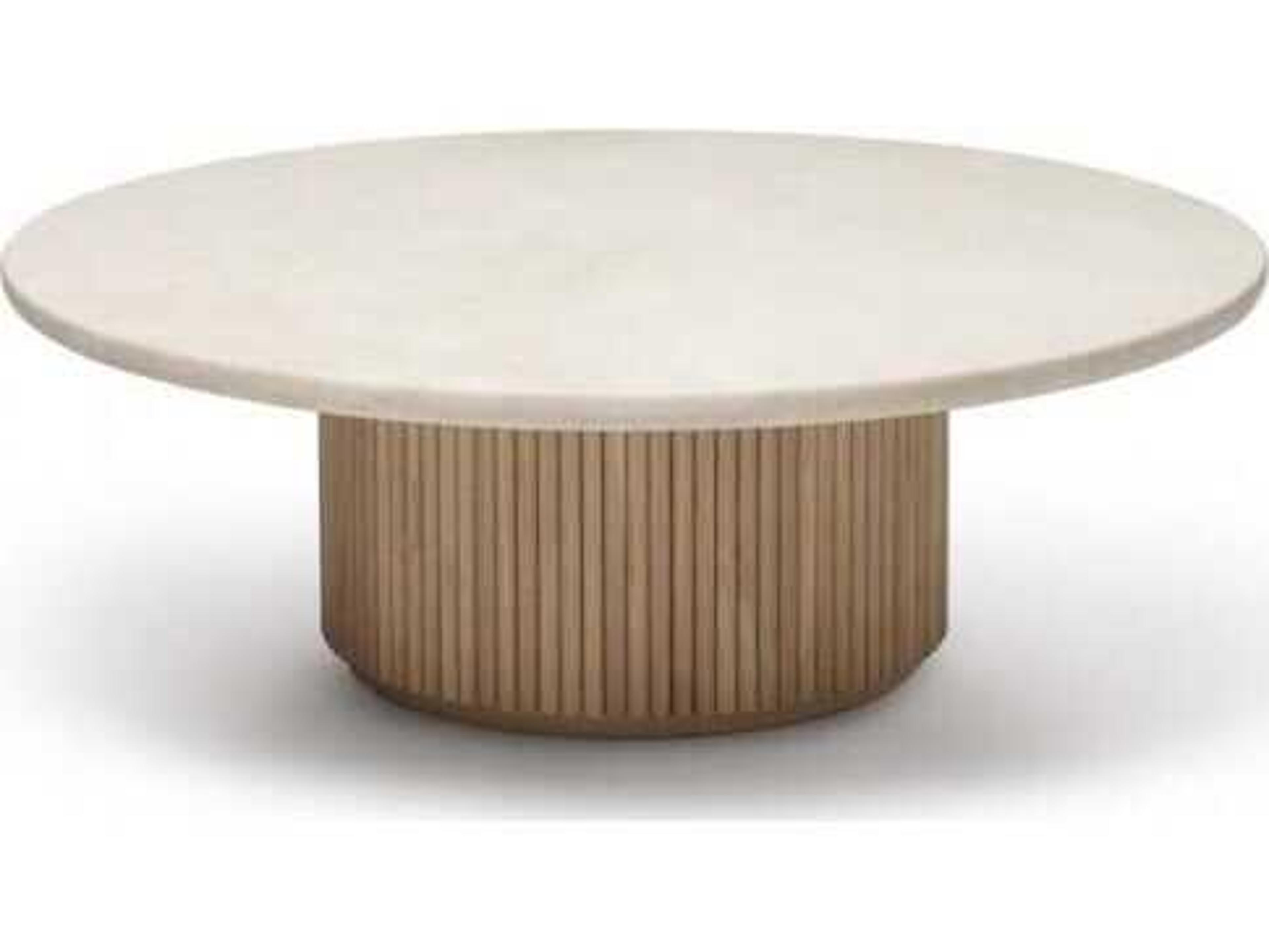 Interlude Home Laurel Round Marble Coffee Table