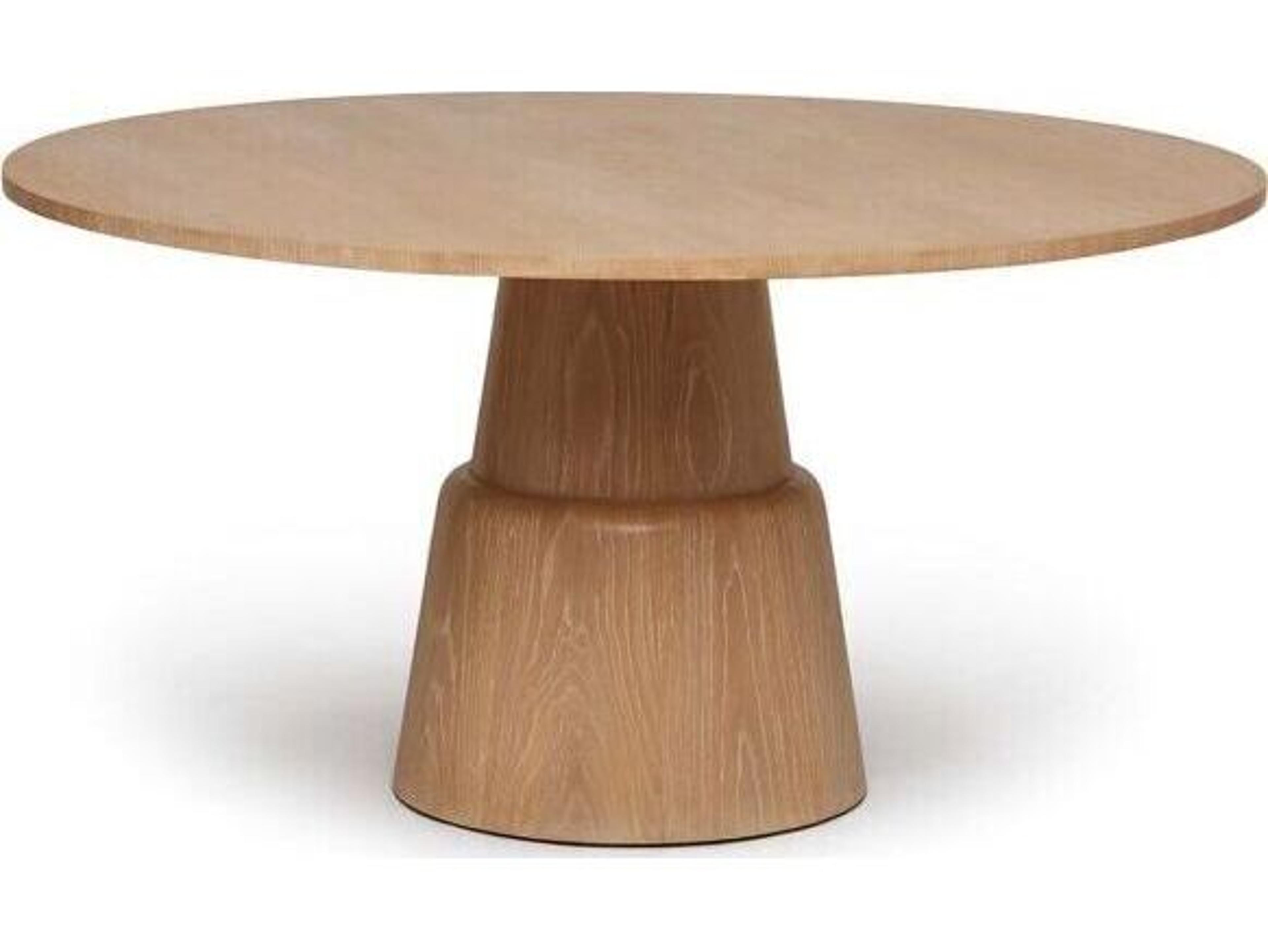 Interlude Home Graves Round Wood Saddle Dining Table