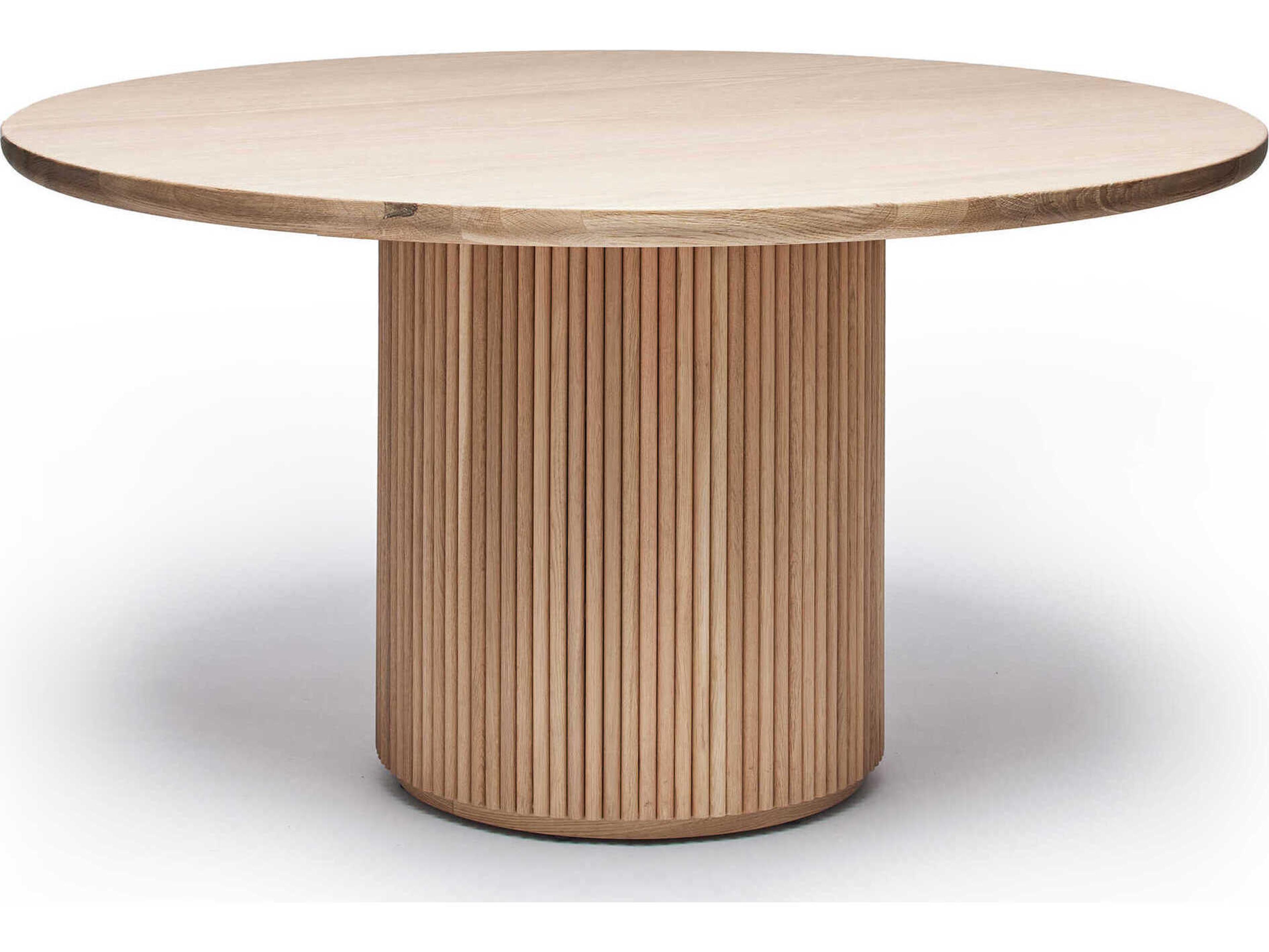 Laurel Round Wood Saddle Dining Table