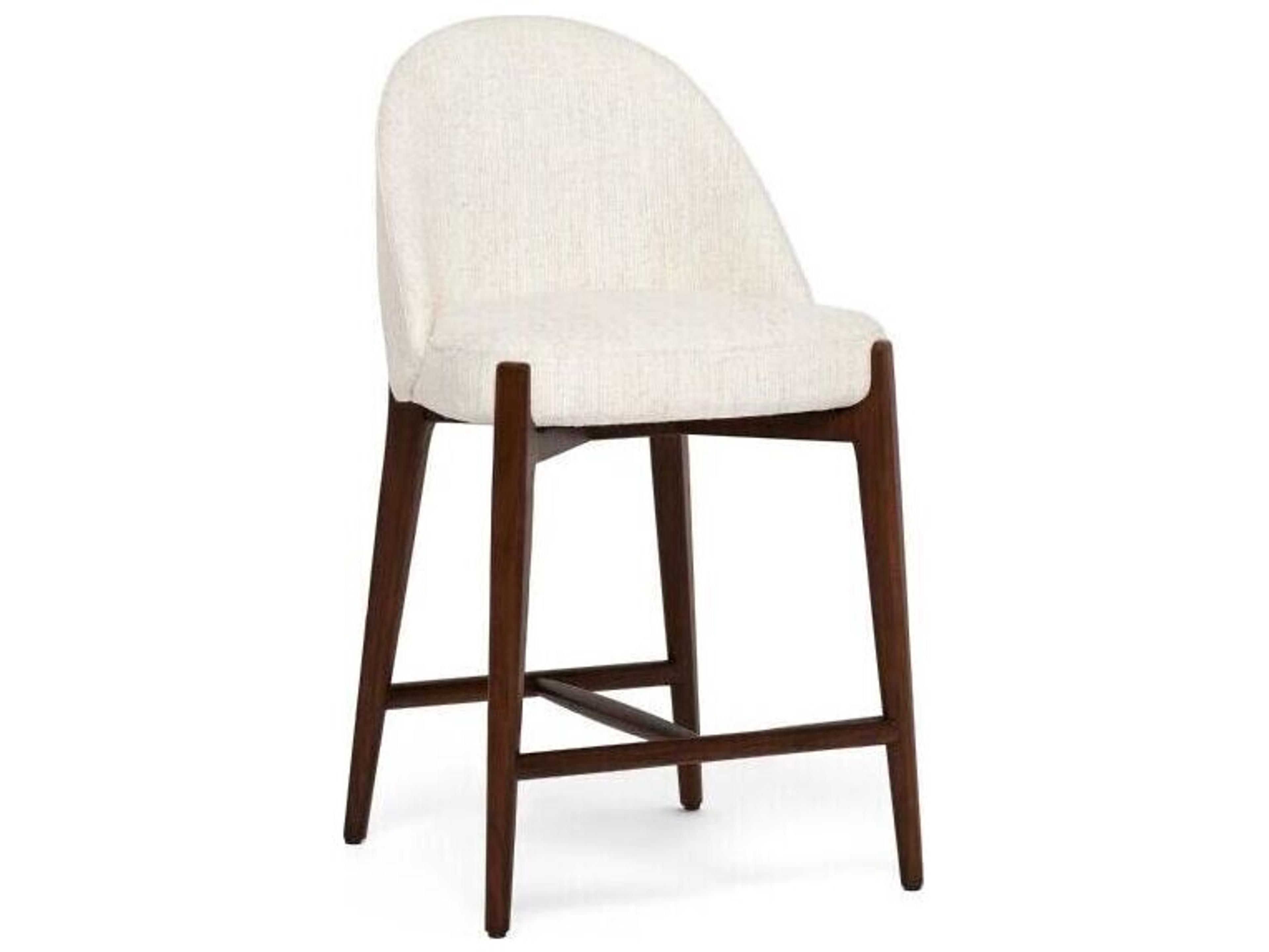 Interlude Home Oakley Toffee Desert Dune Upholstered Ash Wood Counter Stool