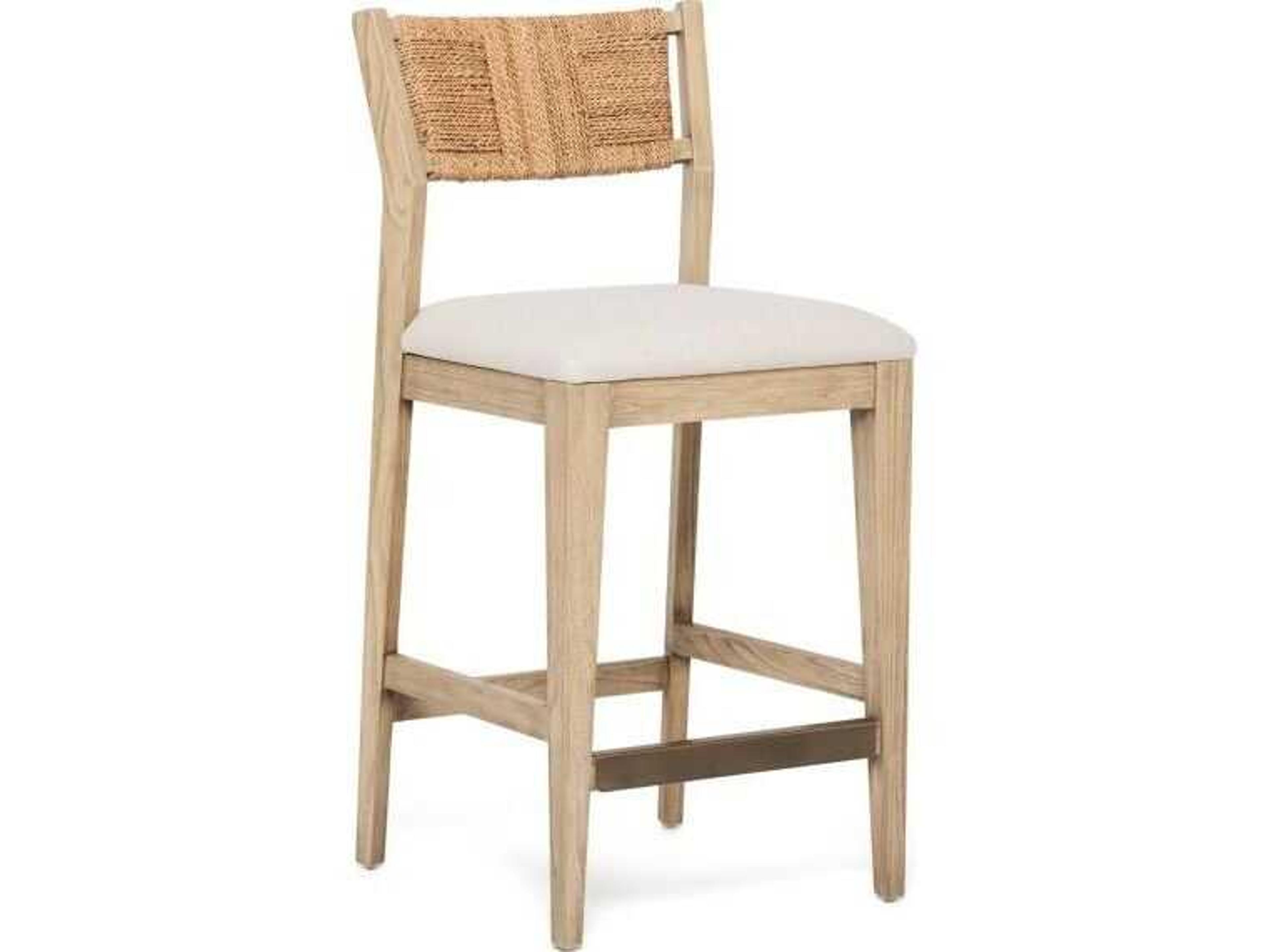 Interlude Home Colony Upholstered Sungkai Wood Counter Stool