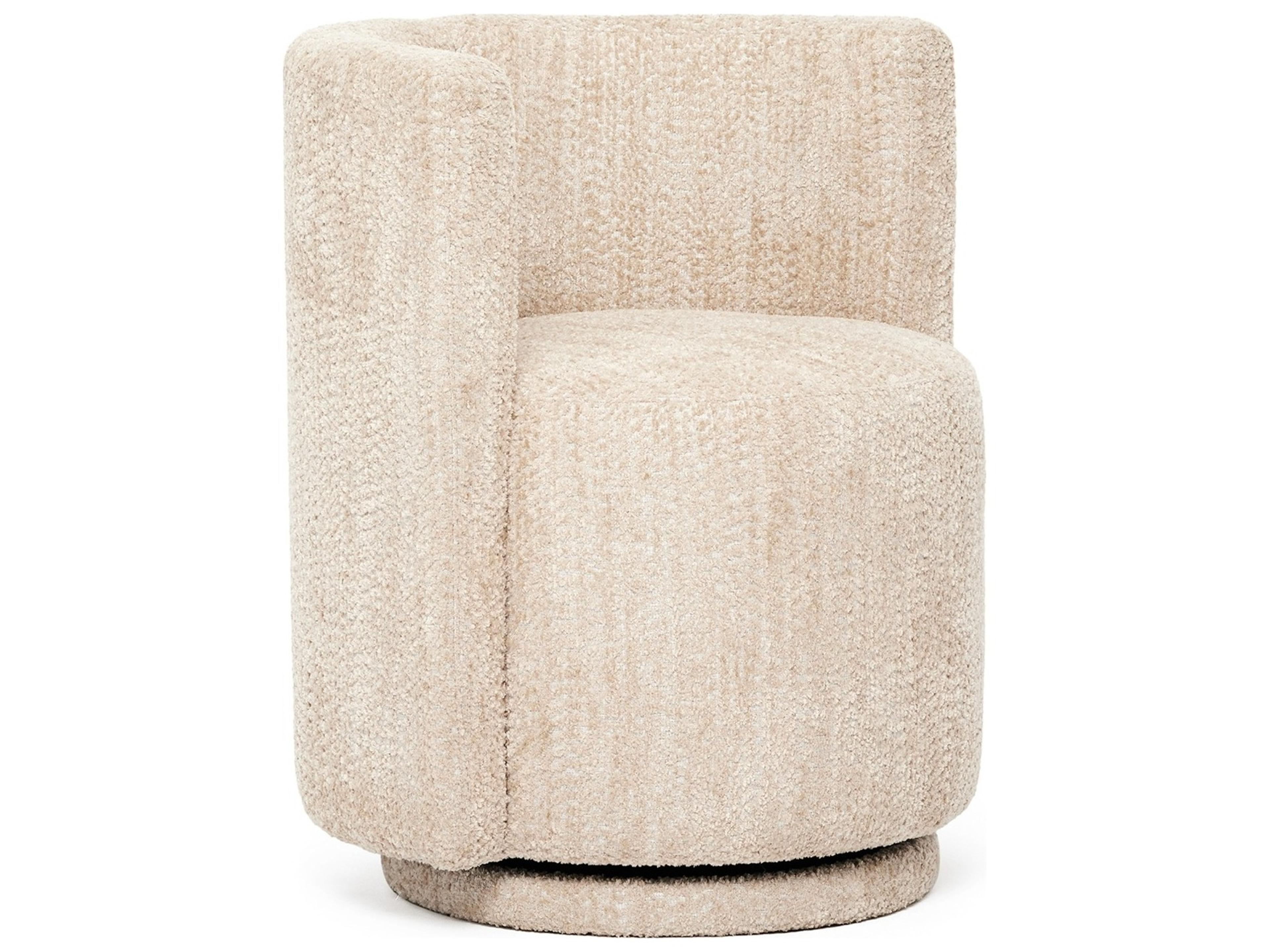 Interlude Home Willa Swivel Beige Accent Chair