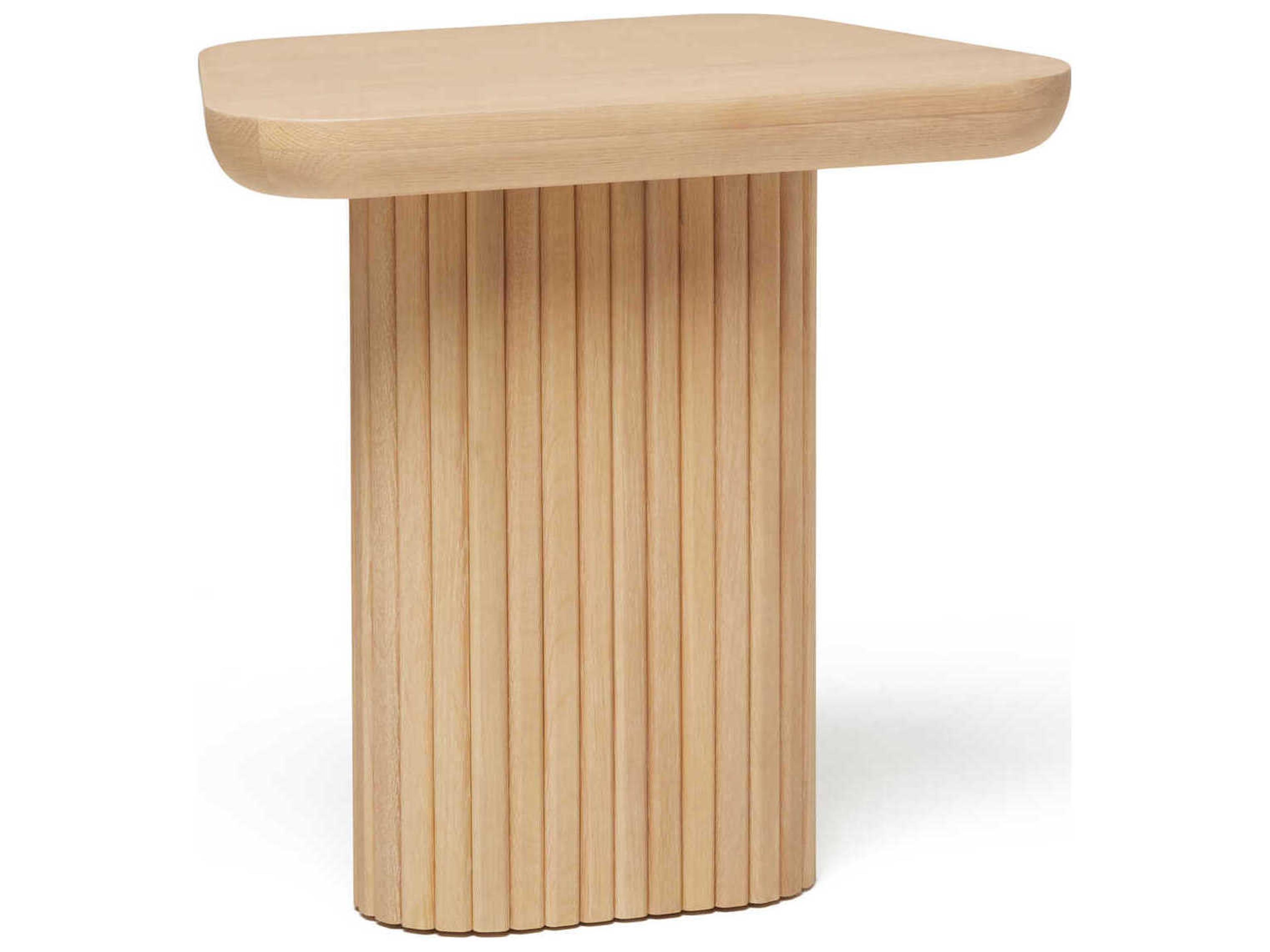 Interlude Home Carrabelle Wood Saddle End Table