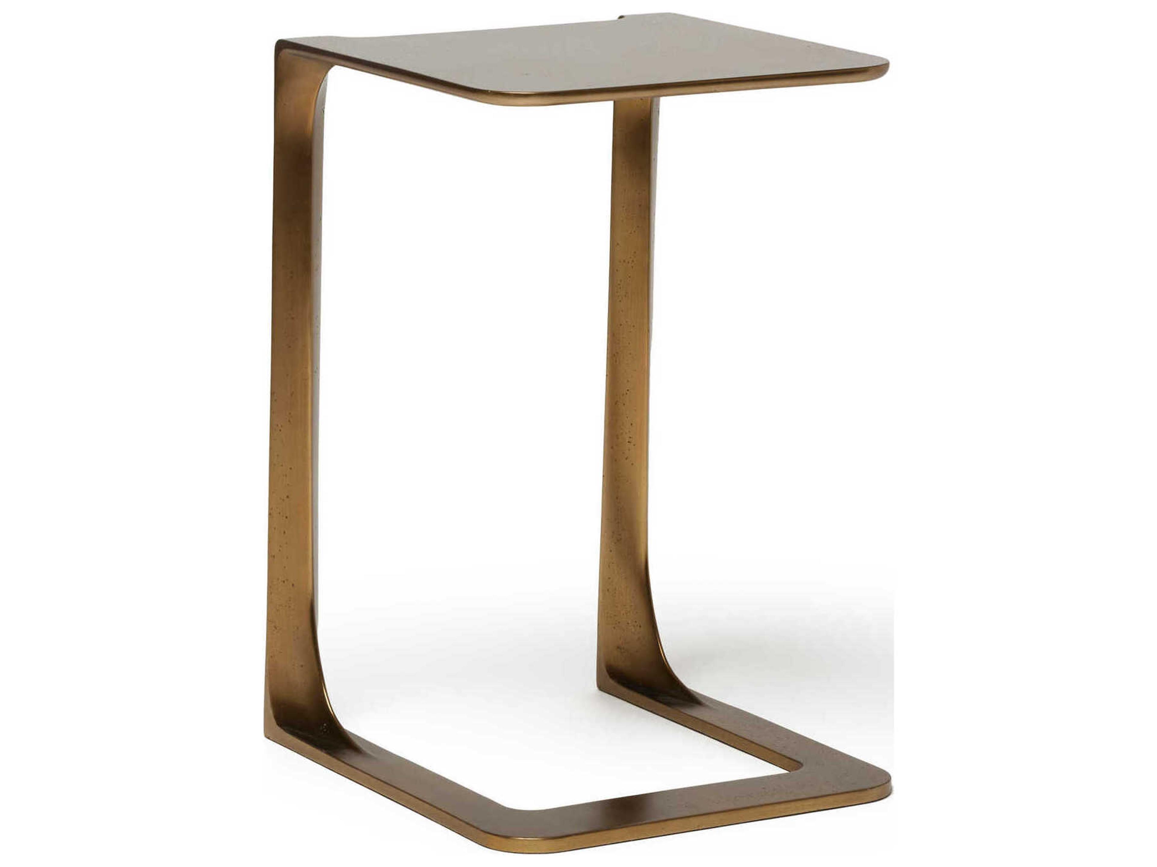 Interlude Home Oxford Rectangular Metal Golden Bronze End Table