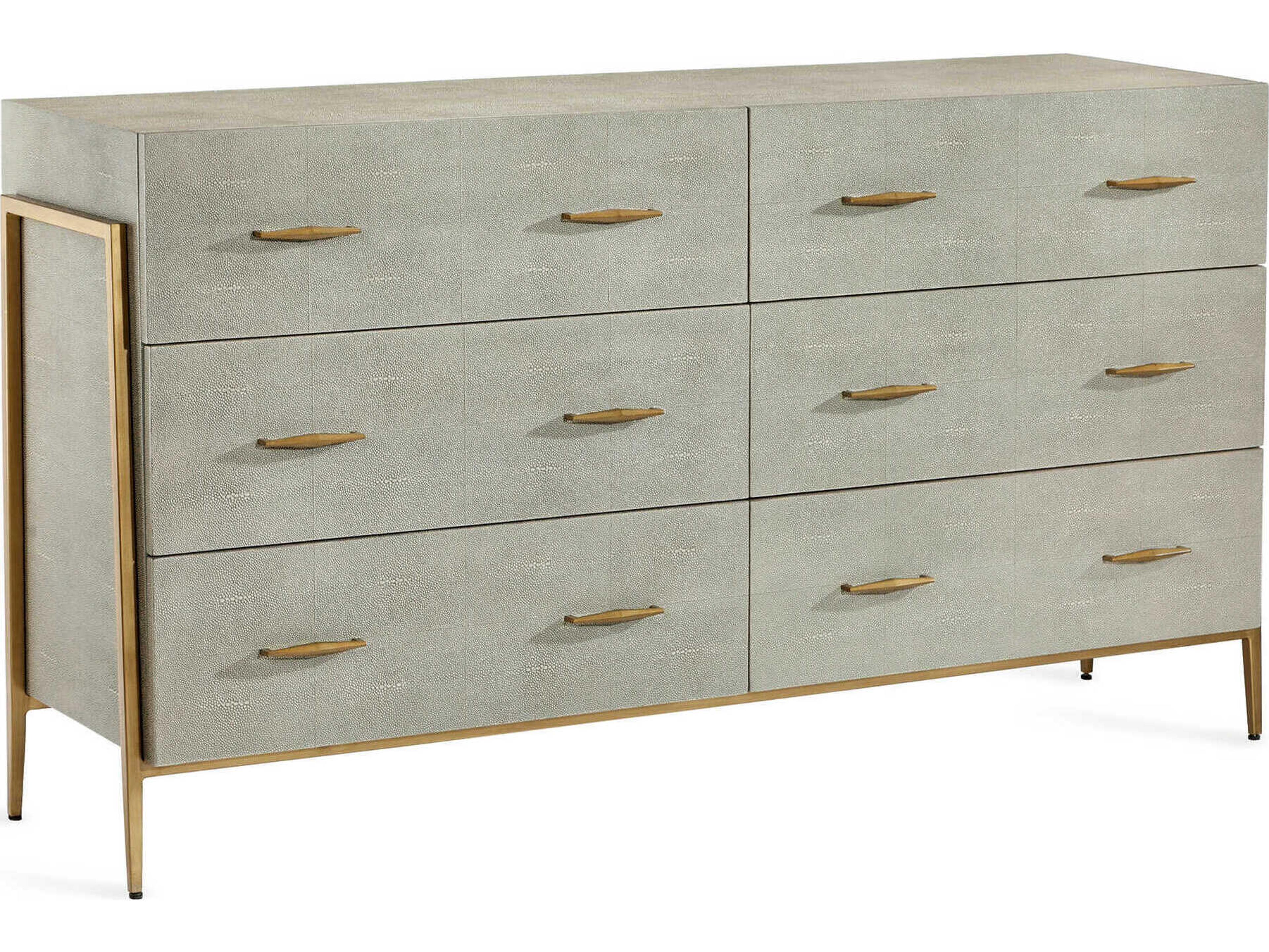 Interlude Home Morand 6-Drawers Gray Double Dresser