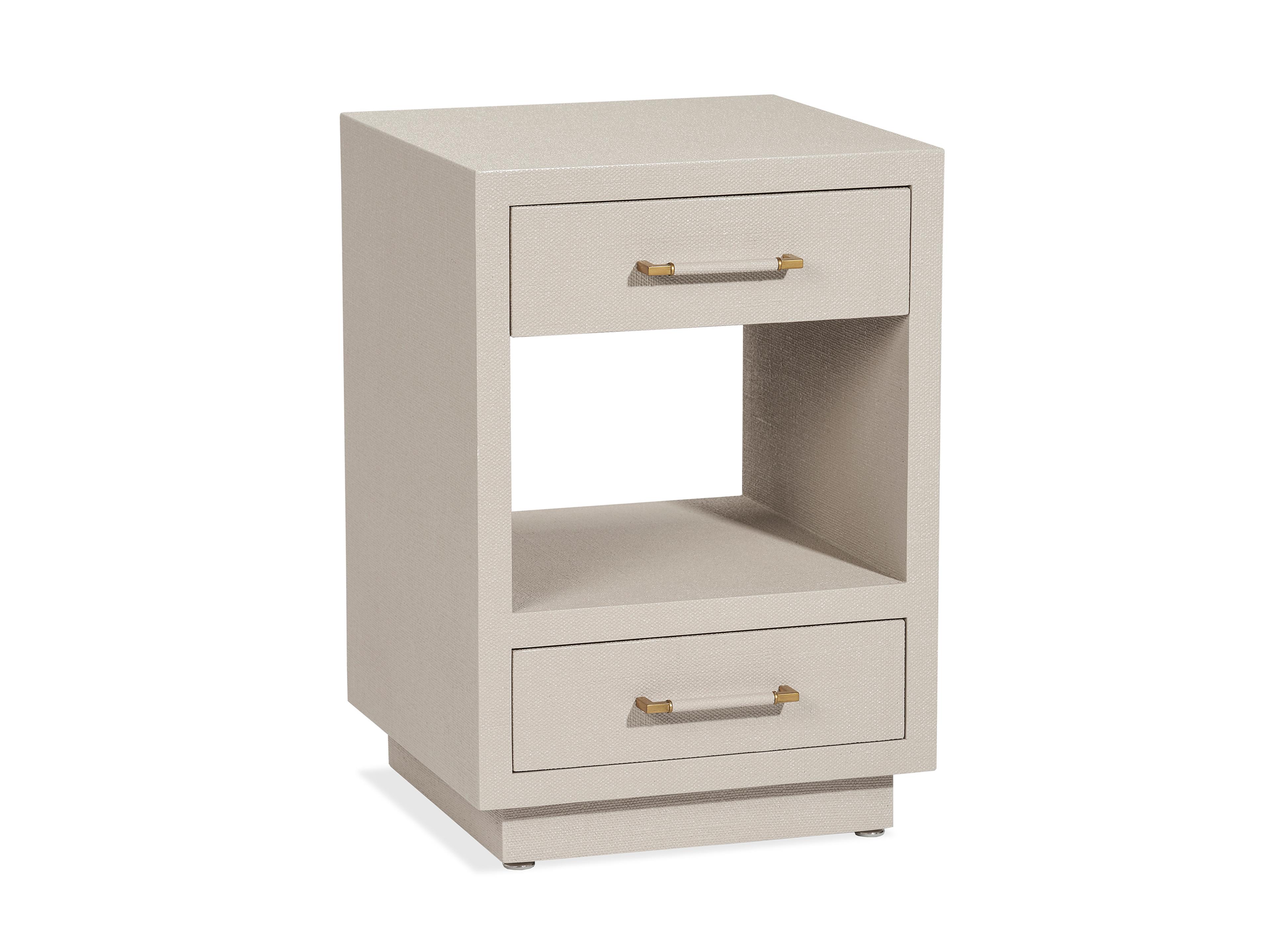 Interlude Home Taylor 2-Drawers Beige Chest Nightstand