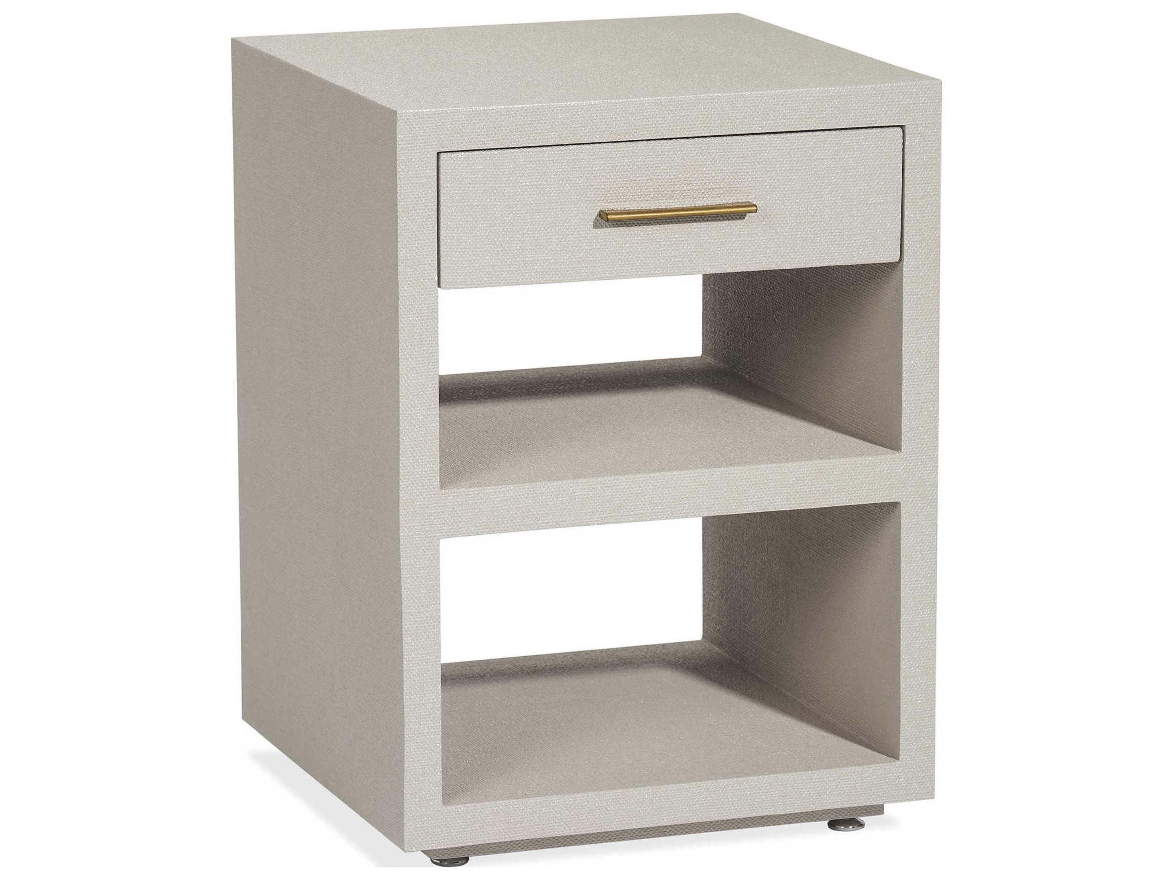 Interlude Home Livia 1-Drawer Beige Chest Nightstand