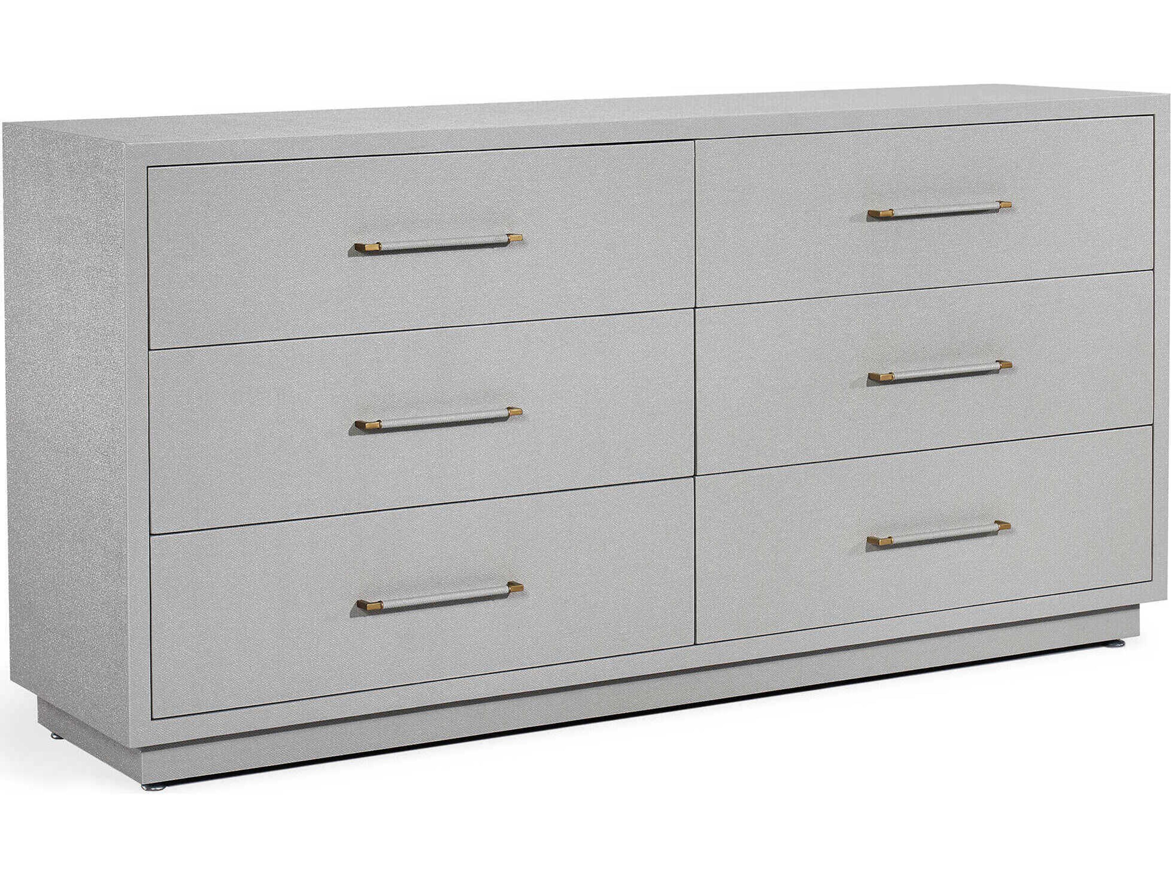 Interlude Home Taylor 6-Drawers Gray Double Dresser