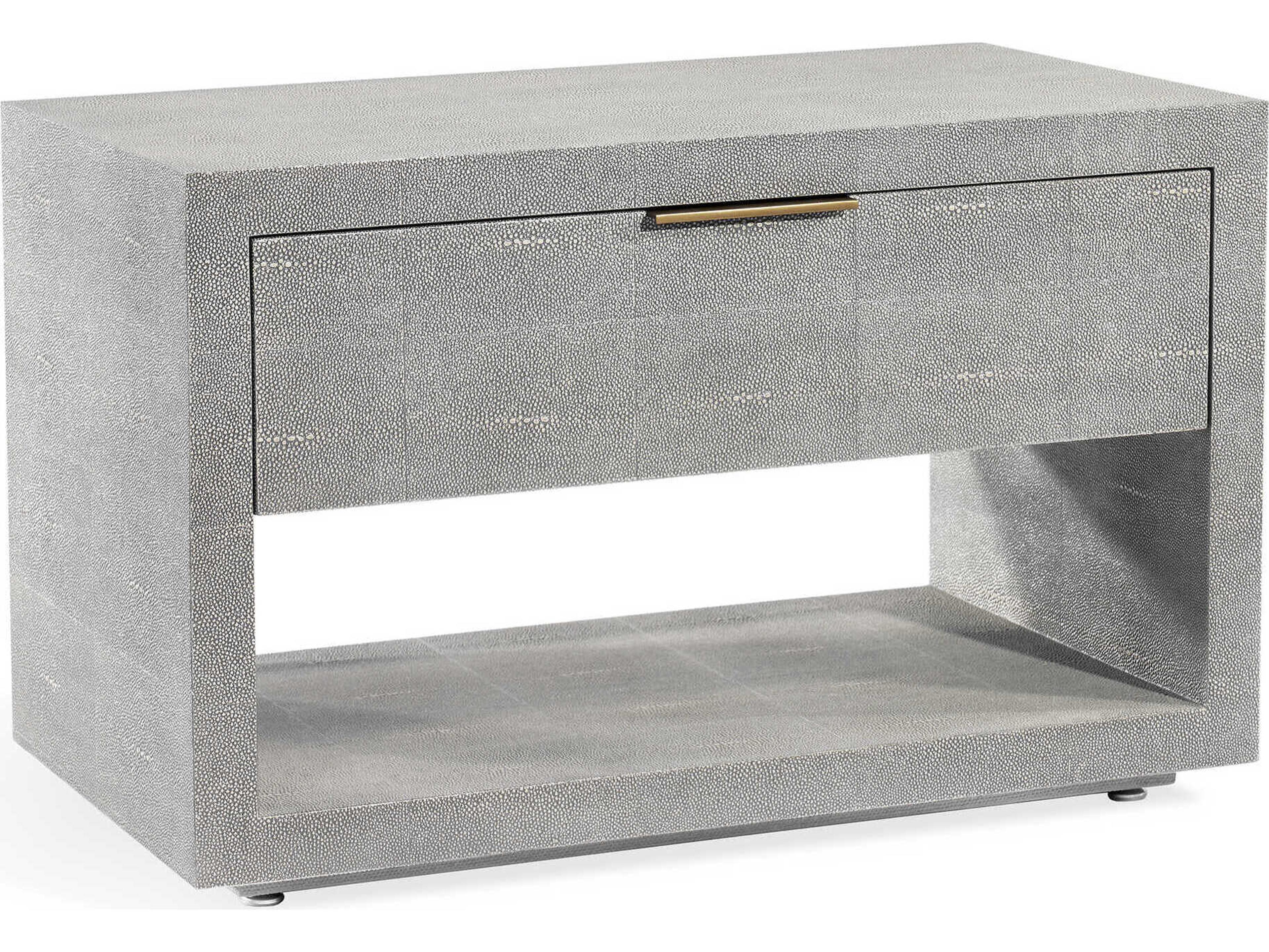 Interlude Home Montaigne 1-Drawer Gray Chest Nightstand