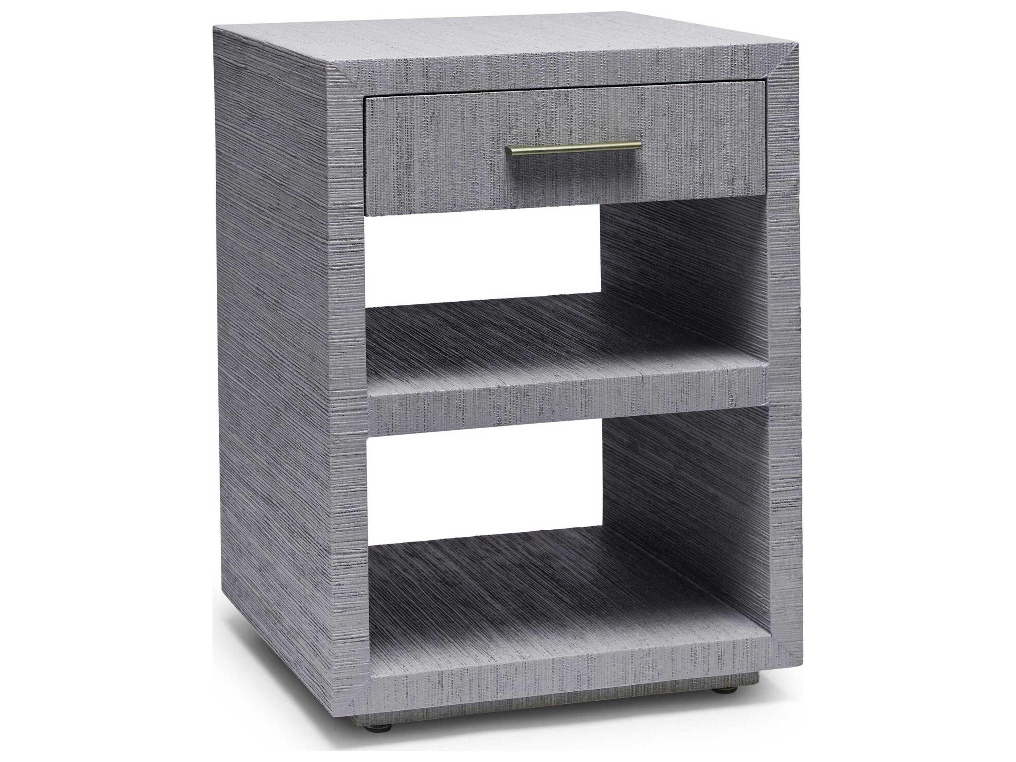 Interlude Home Livia 1-Drawer Gray Chest Nightstand