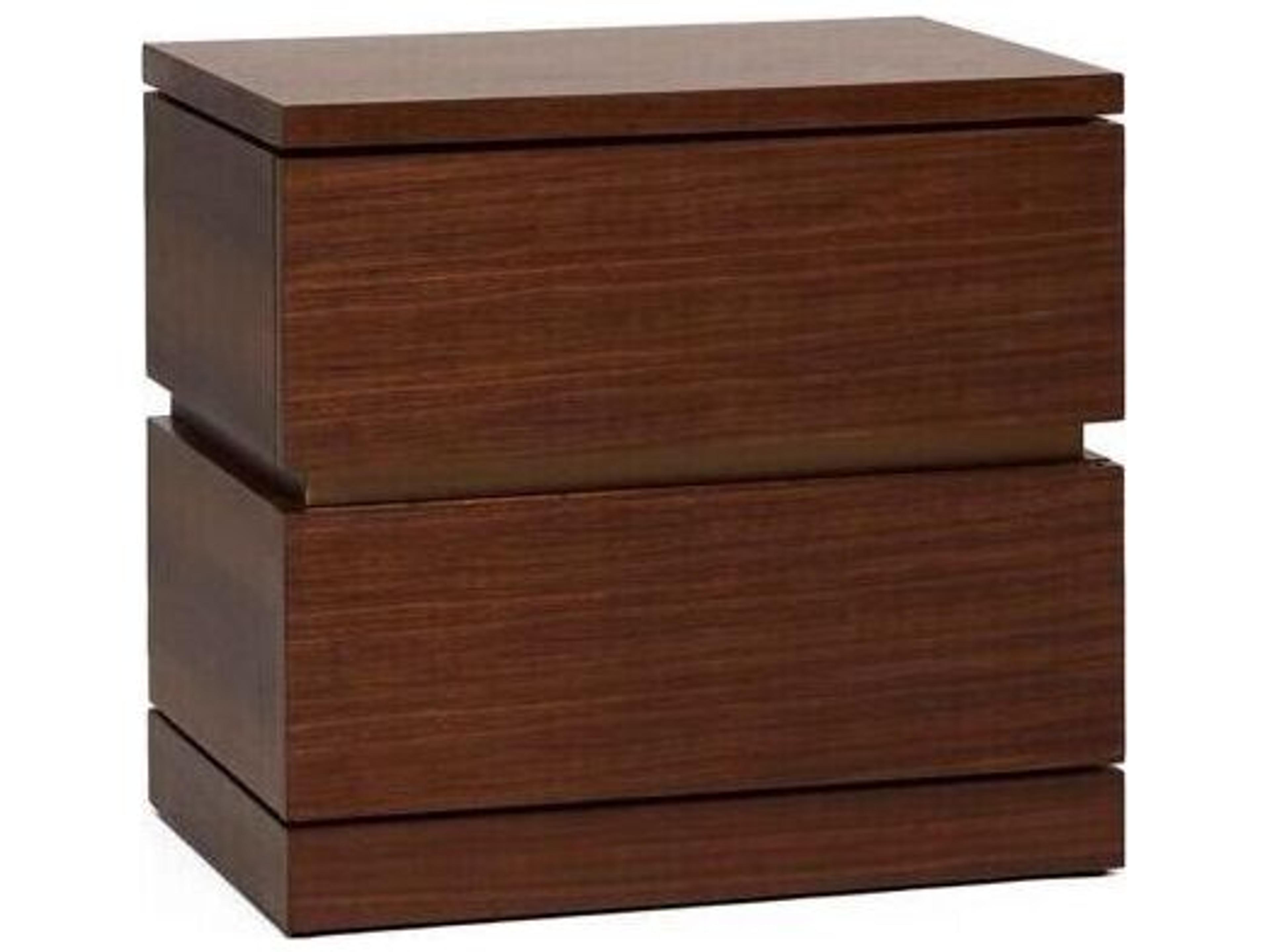 Interlude Home Bolton 2-Drawers Brown Walnut Wood Nightstand
