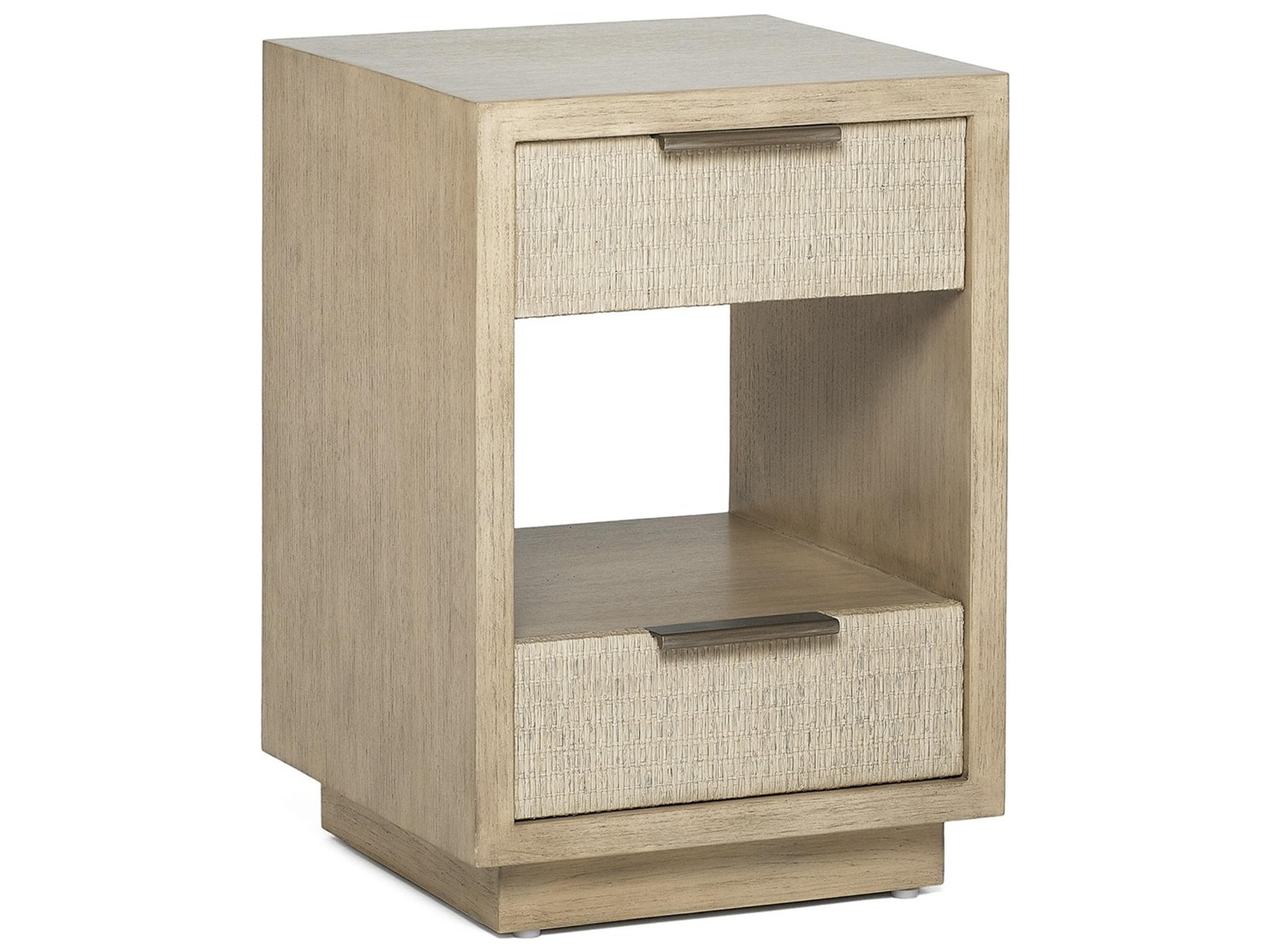 Interlude Home Harperly 2-Drawers Beige Sungkai Wood Nightstand
