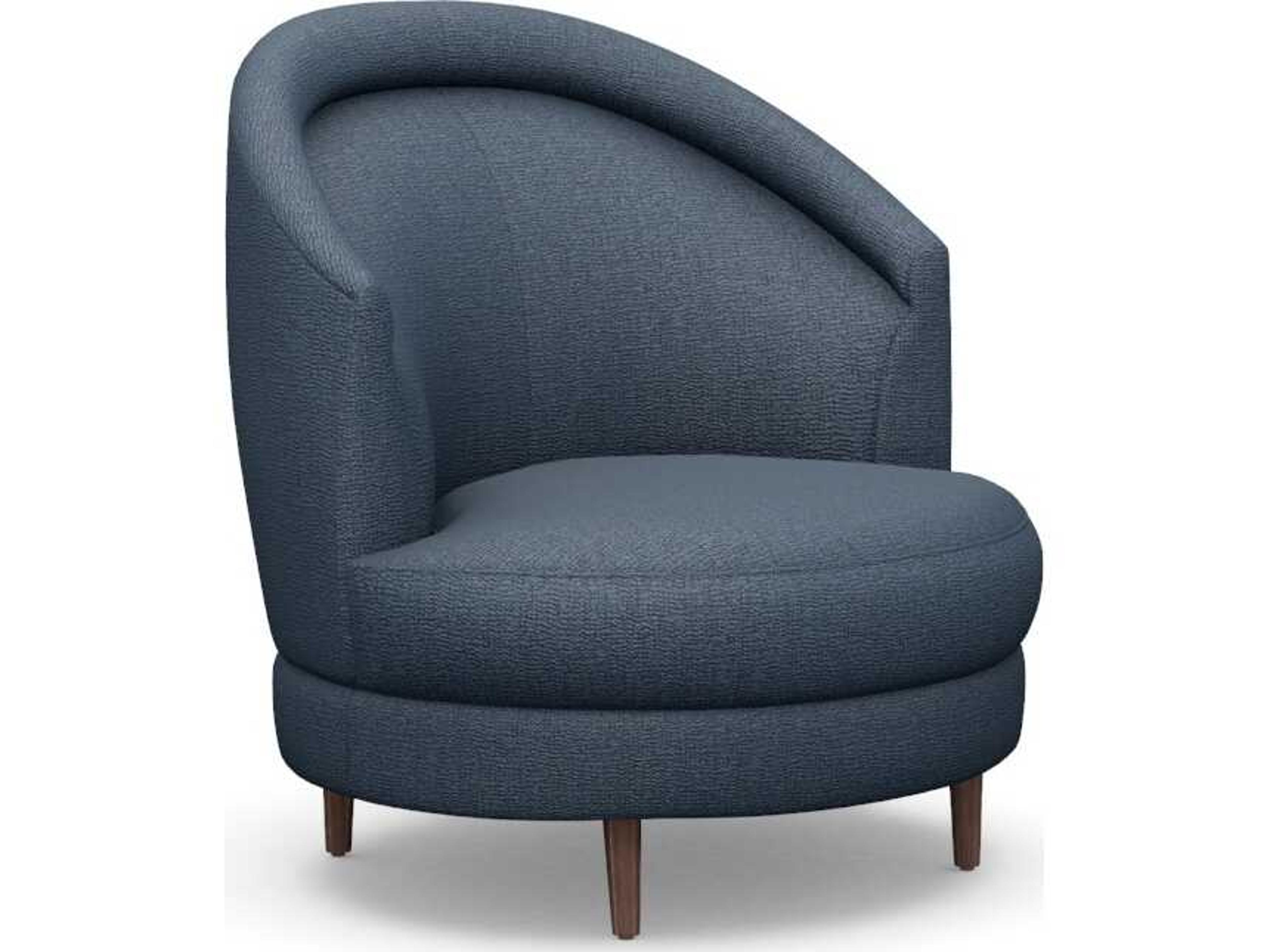 Interlude Home Capri Swivel Blue Accent Chair