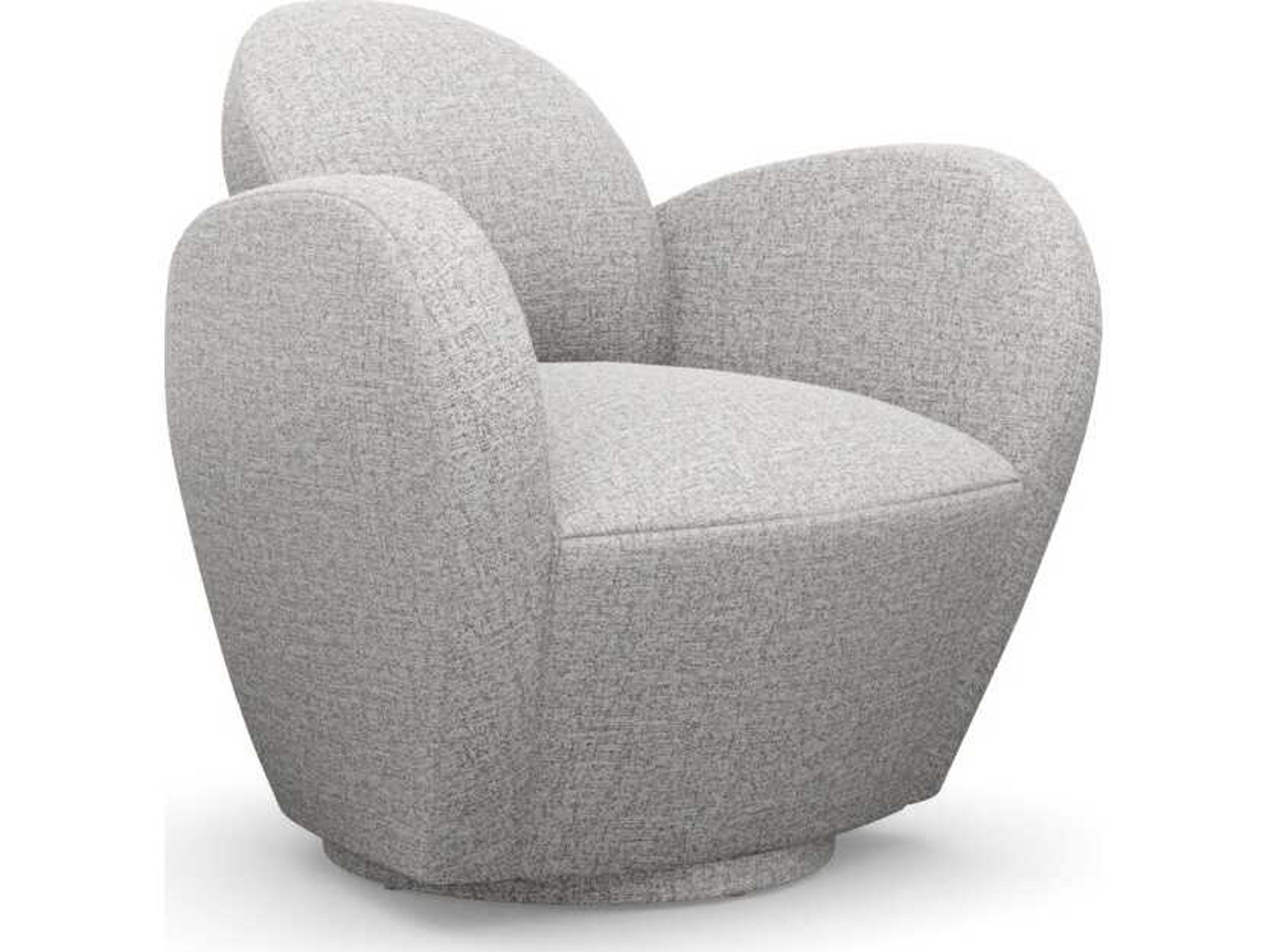 Interlude Home Miami Swivel Gray Accent Chair