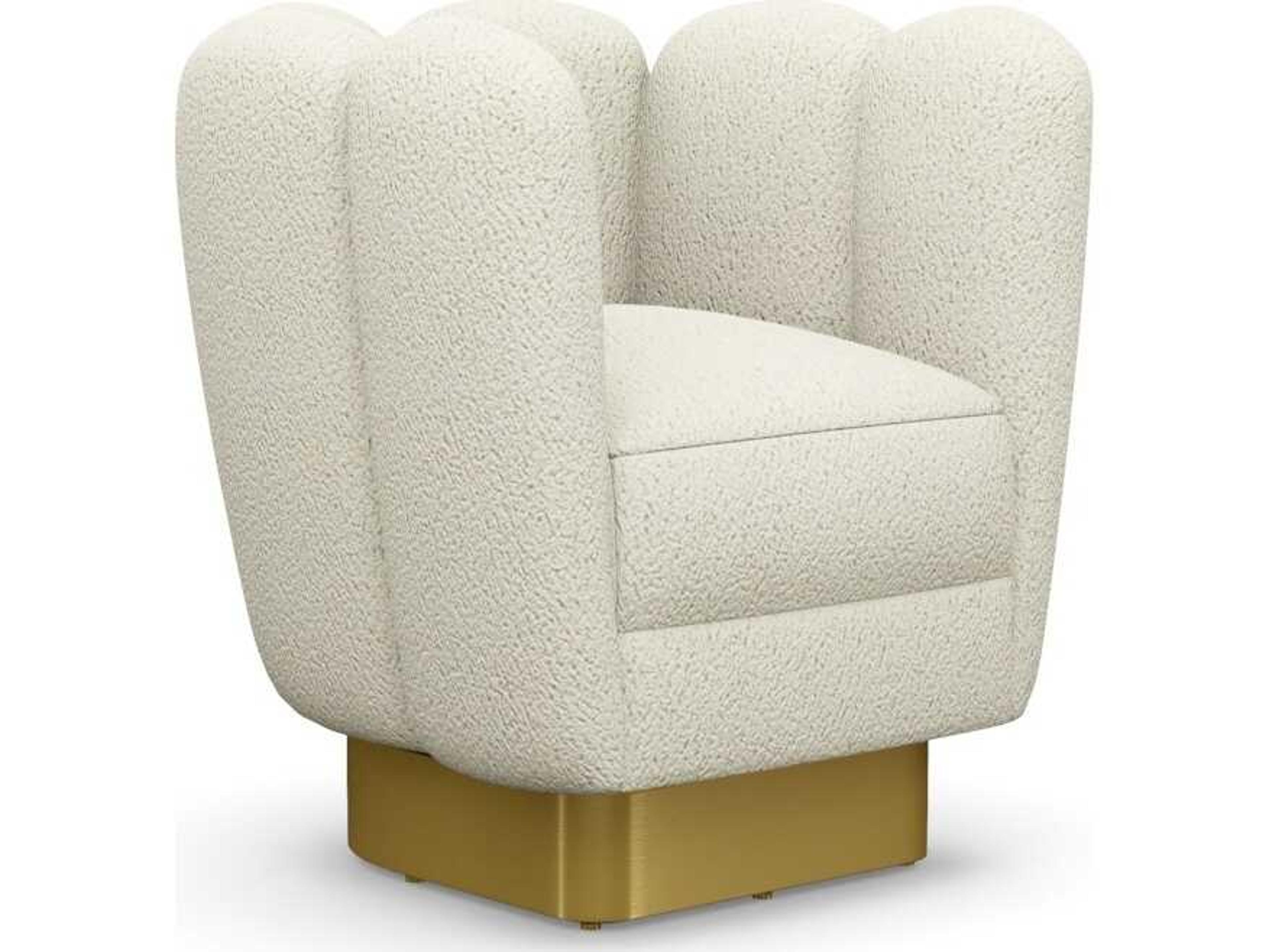 Interlude Home Gallery Swivel Gold Accent Chair