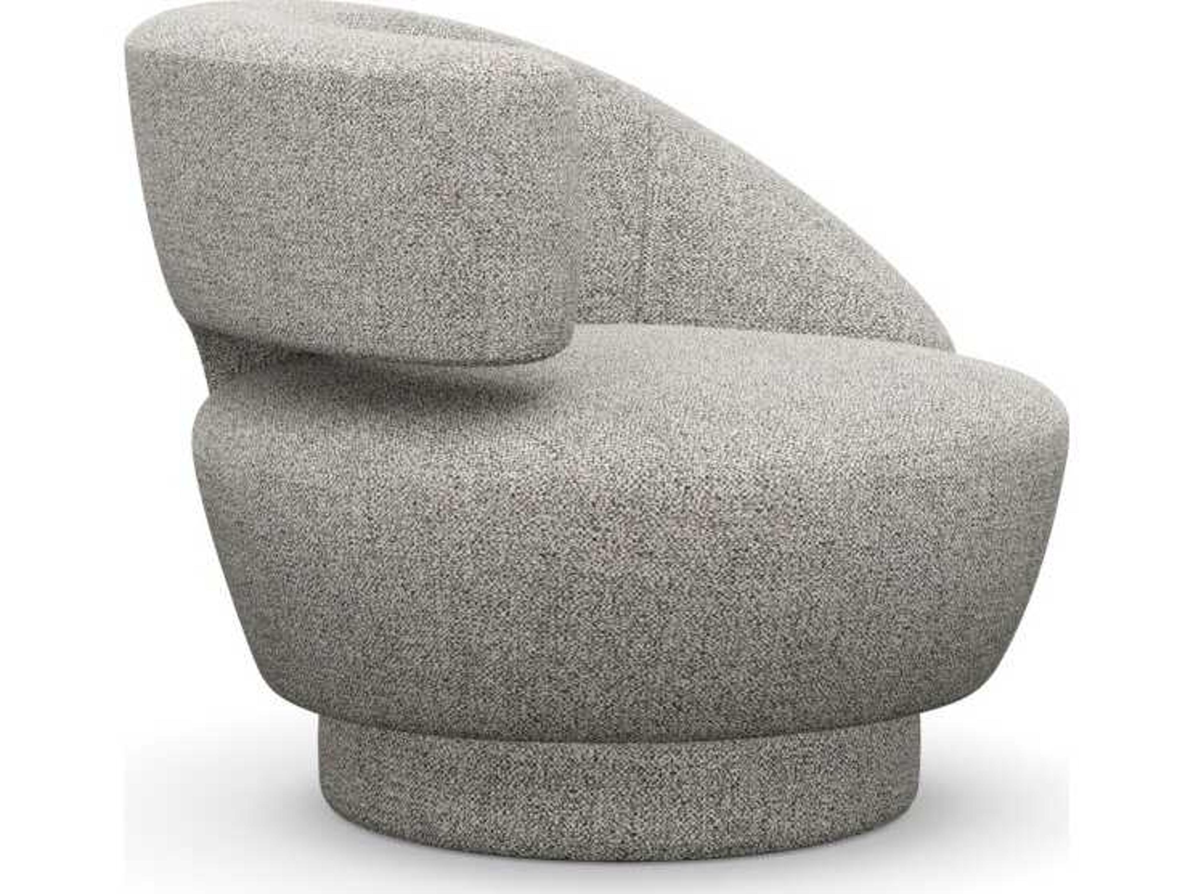 Interlude Home Arabella Swivel Gray Accent Chair
