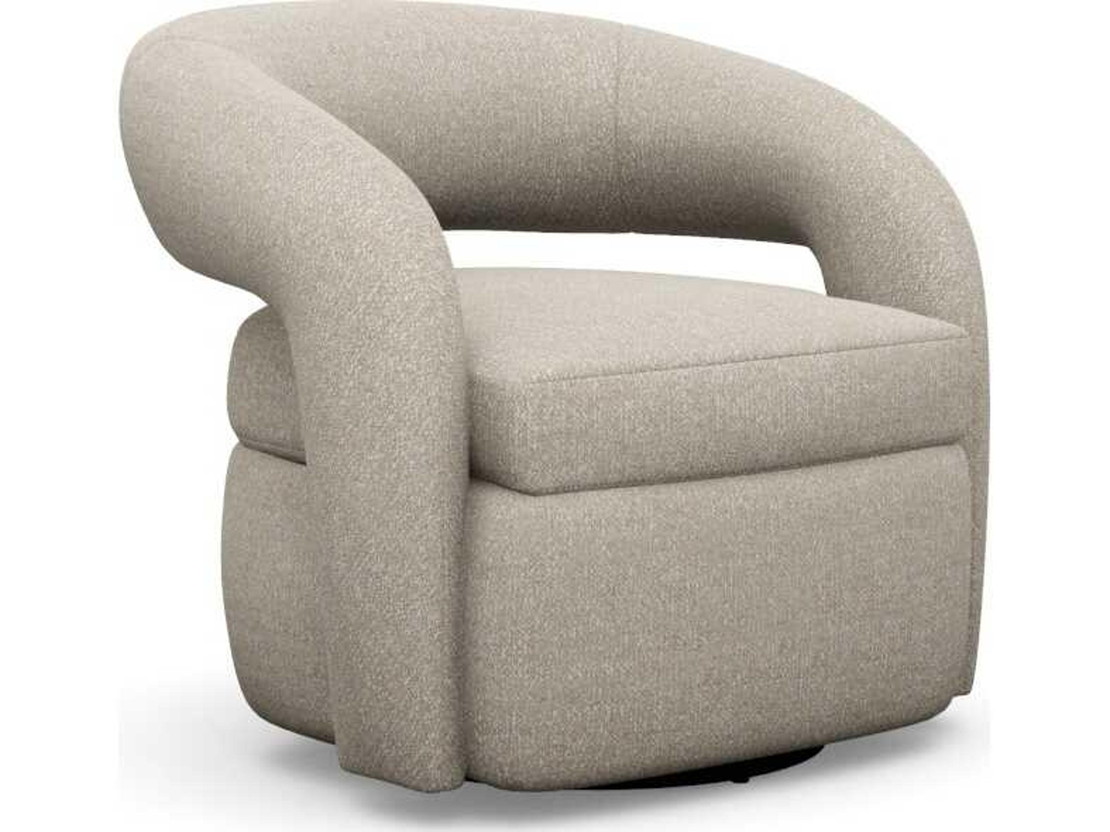 Interlude Home Targa Swivel Beige Accent Chair