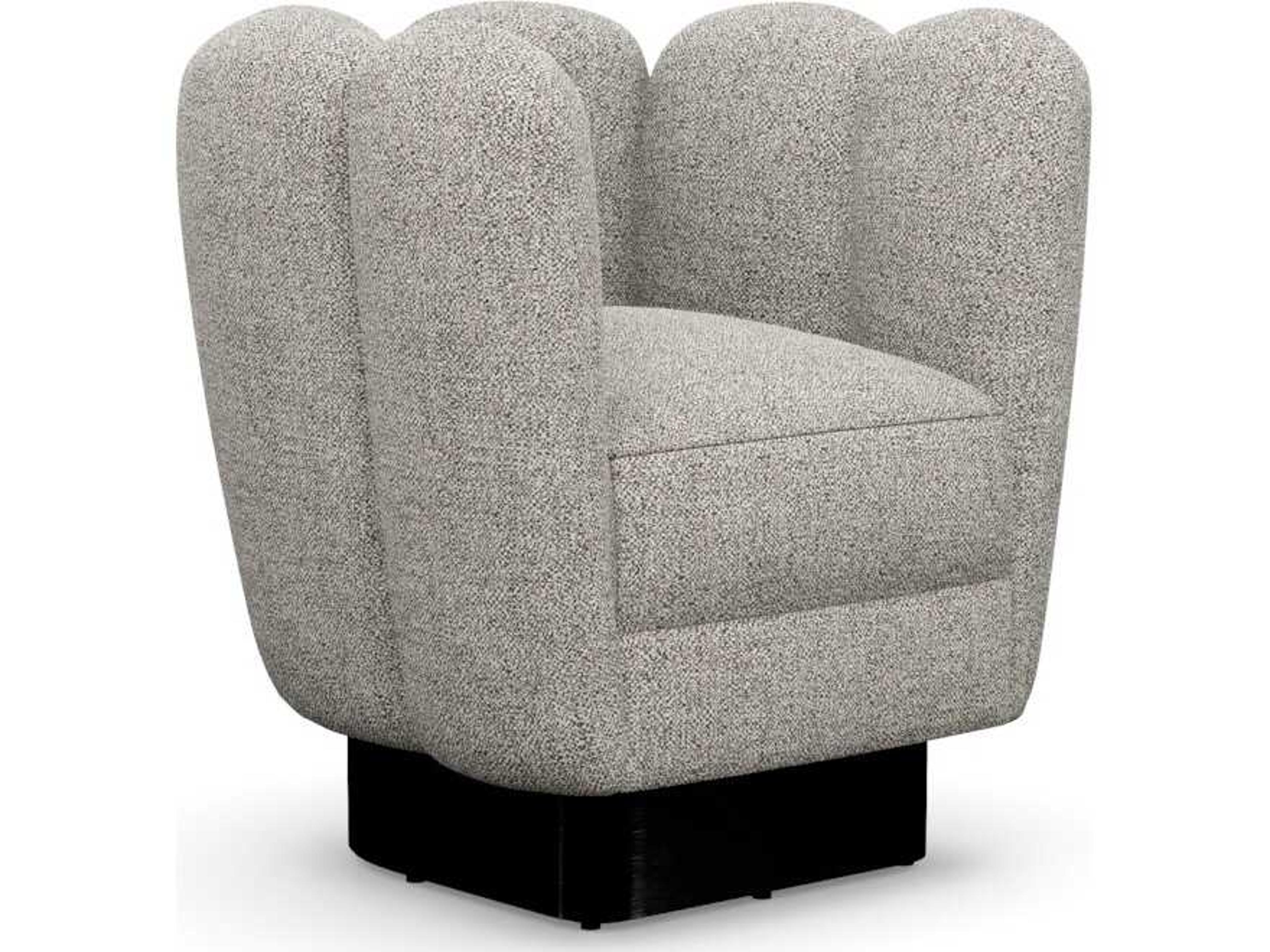 Interlude Home Gallery Swivel Gray Accent Chair
