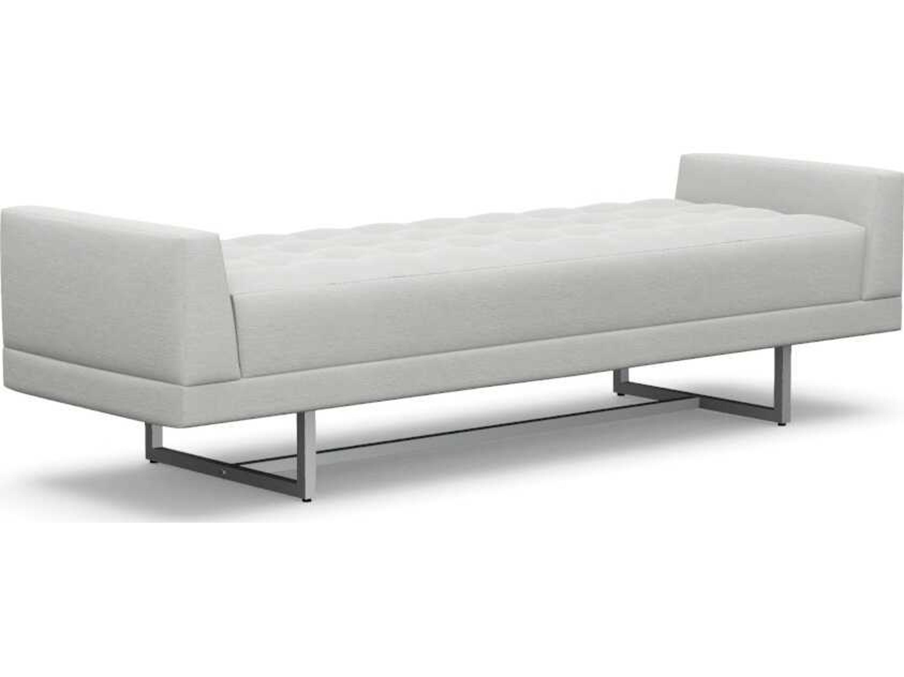 Interlude Home Luca Fresco Polished Nickel Cream Upholstered Accent Bench